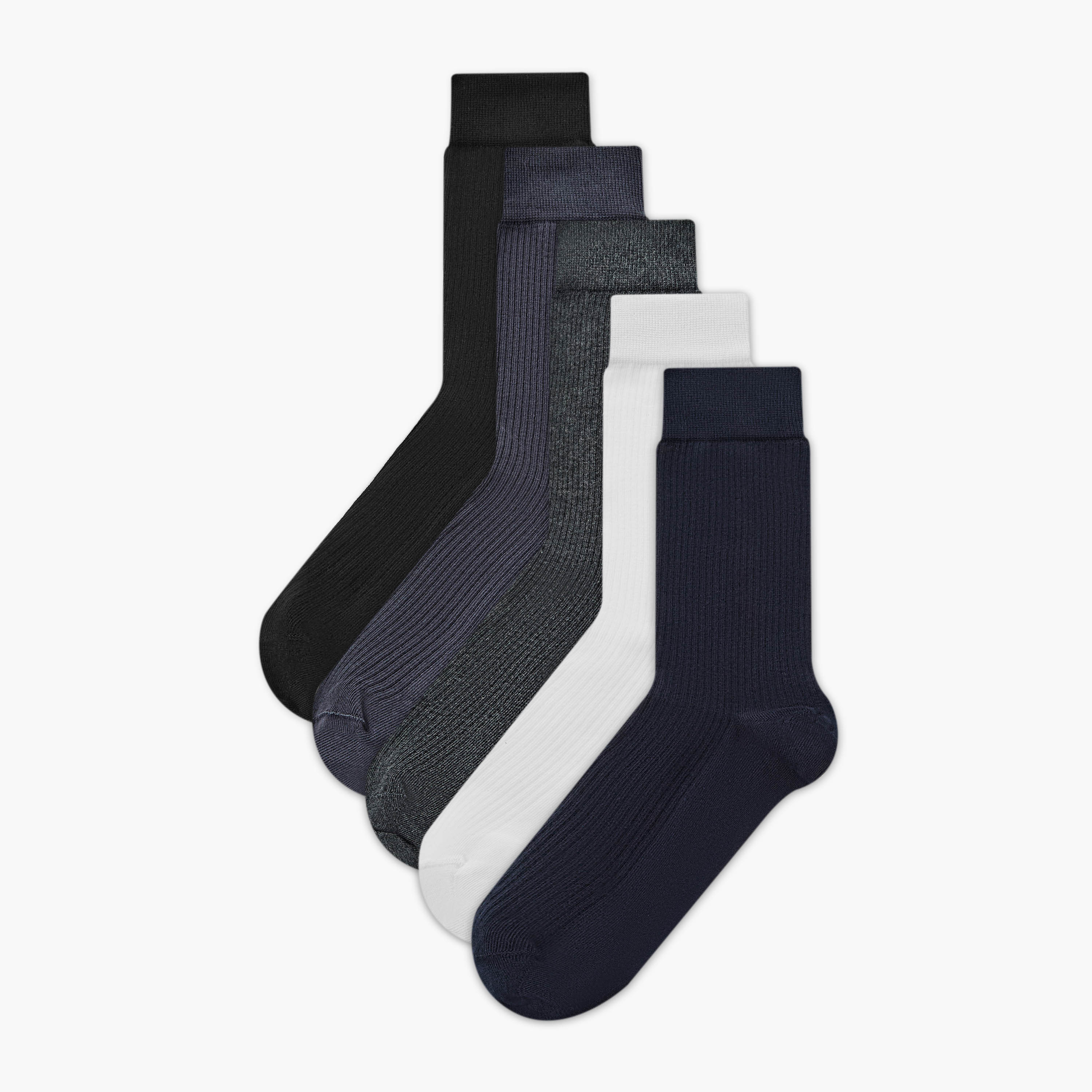 جوارب متوسطة الطول للرجال - طقم 5 أزواج-men-socks-image-1