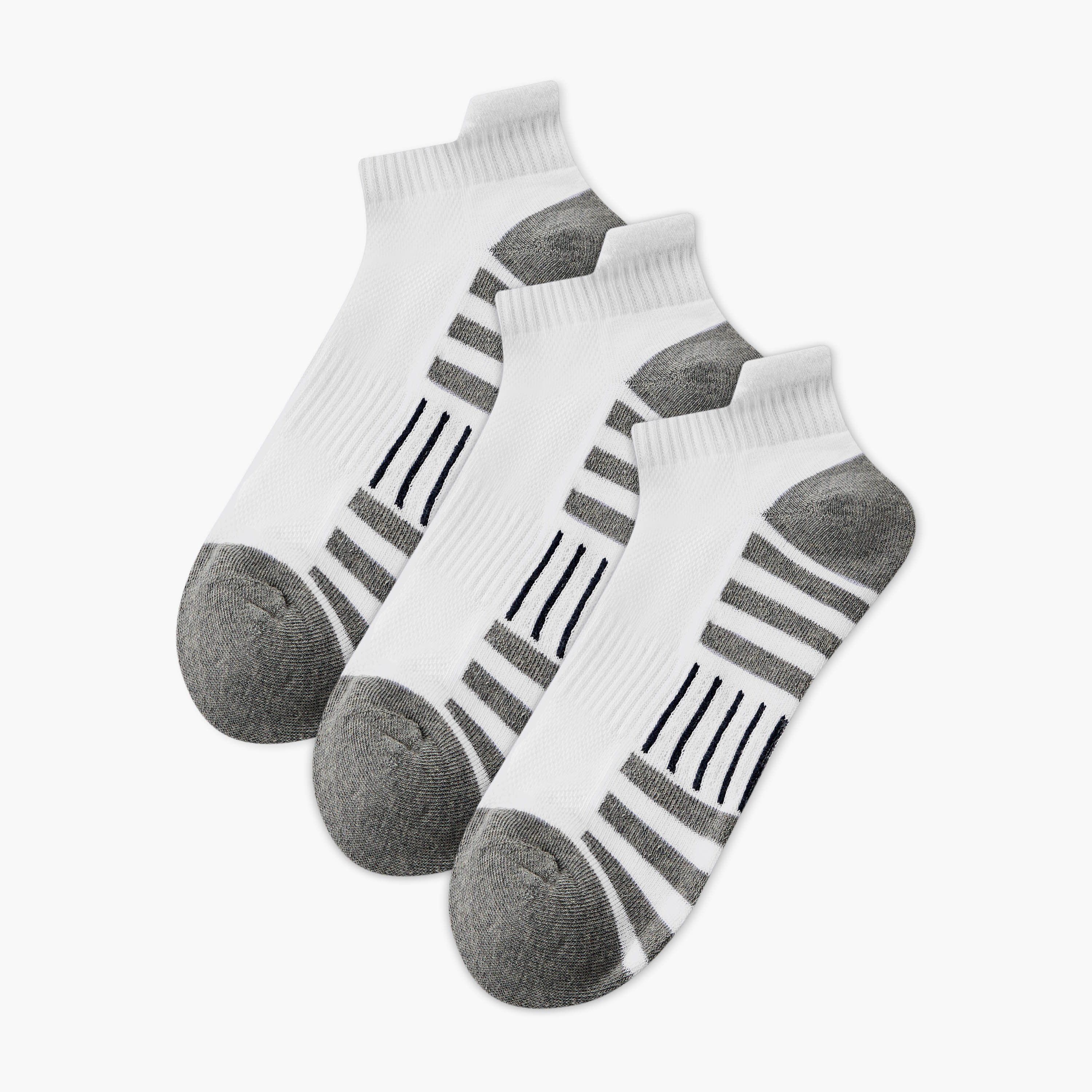 طقم جوارب 3 أزواج بطول الكاحل للرجال-men-socks-image-1