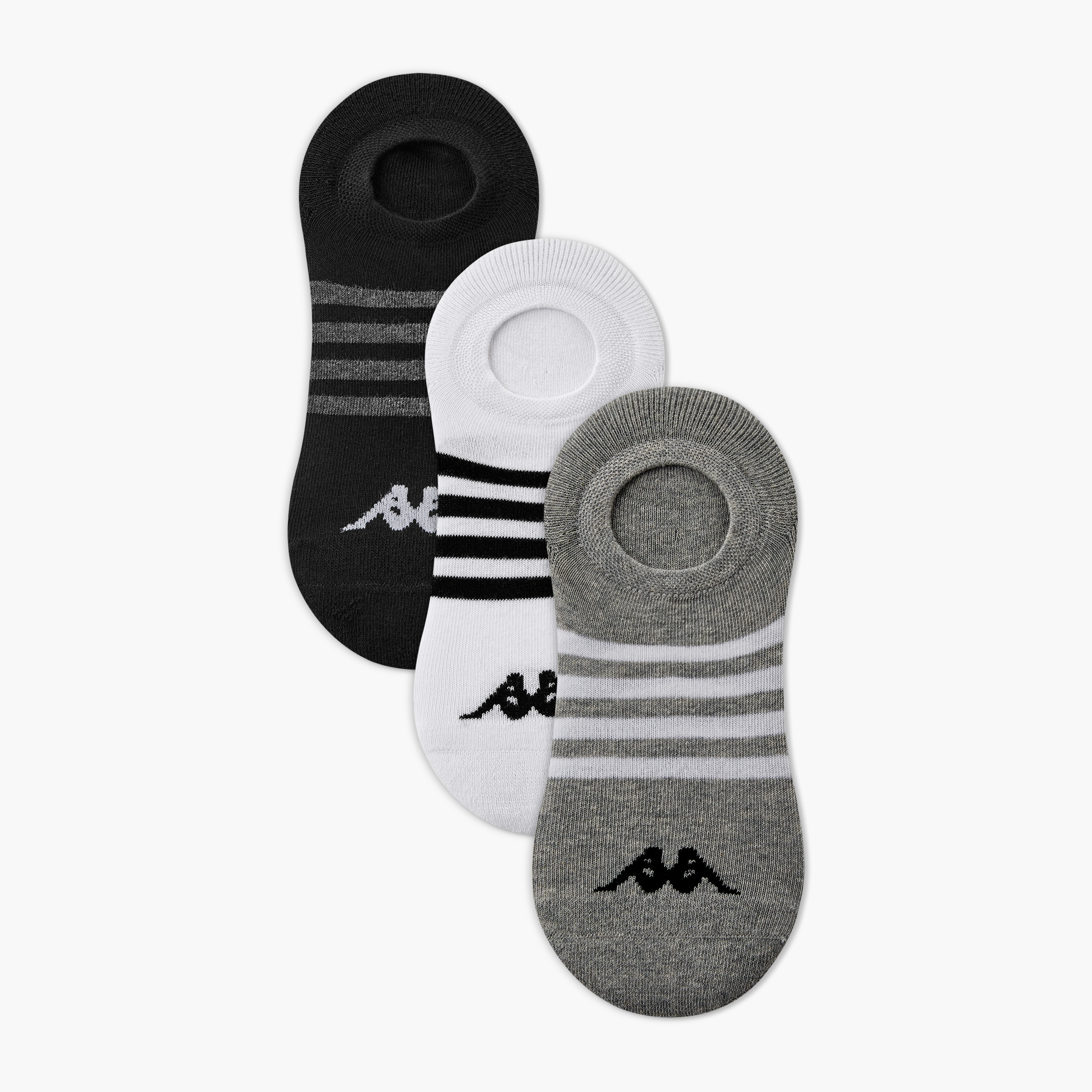 Kappa Men Invisible Socks Half Terry - Set of 3-men-socks-image-1