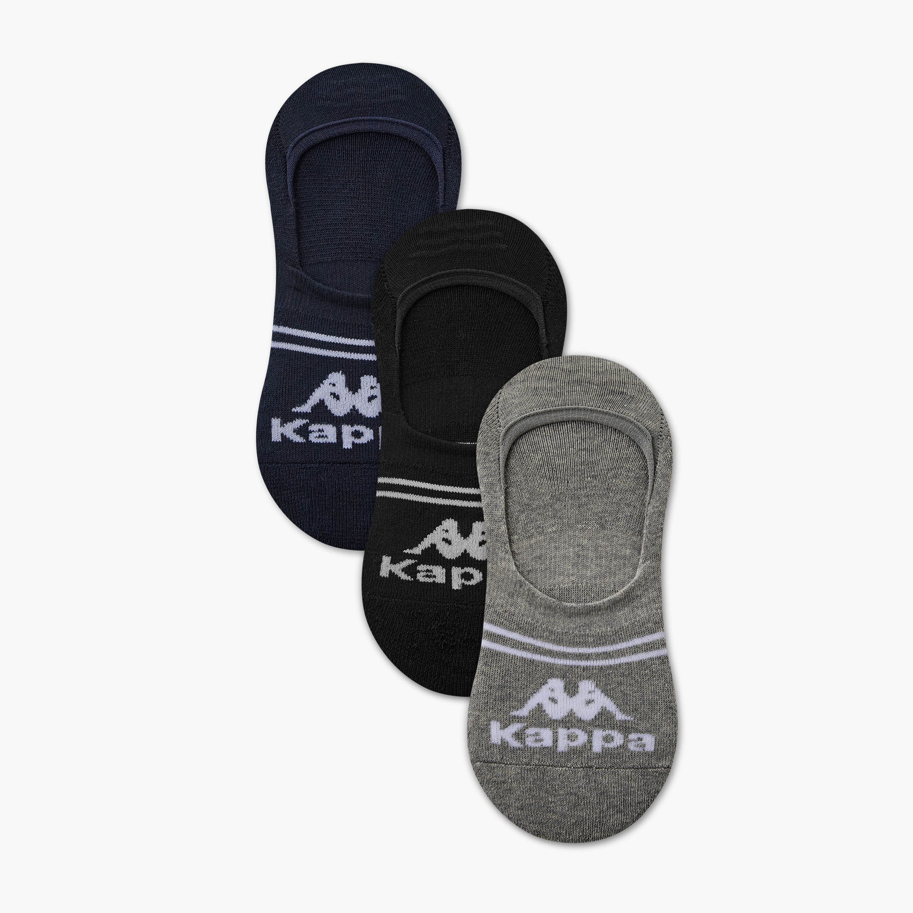 Kappa Men Invisible Socks Half Terry - Set of 3-men-socks-image-1