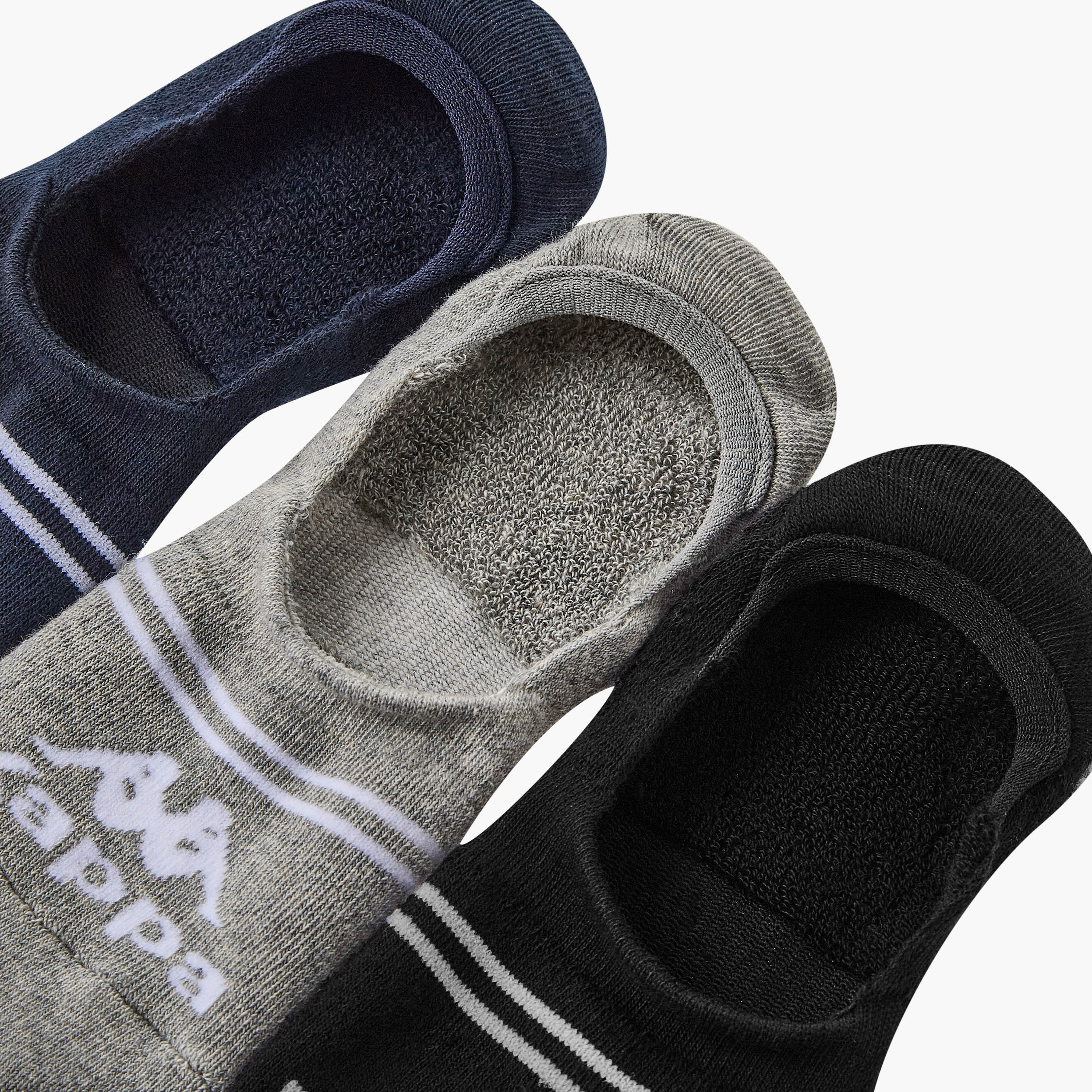 Kappa Men Invisible Socks Half Terry - Set of 3-men-socks-image-4