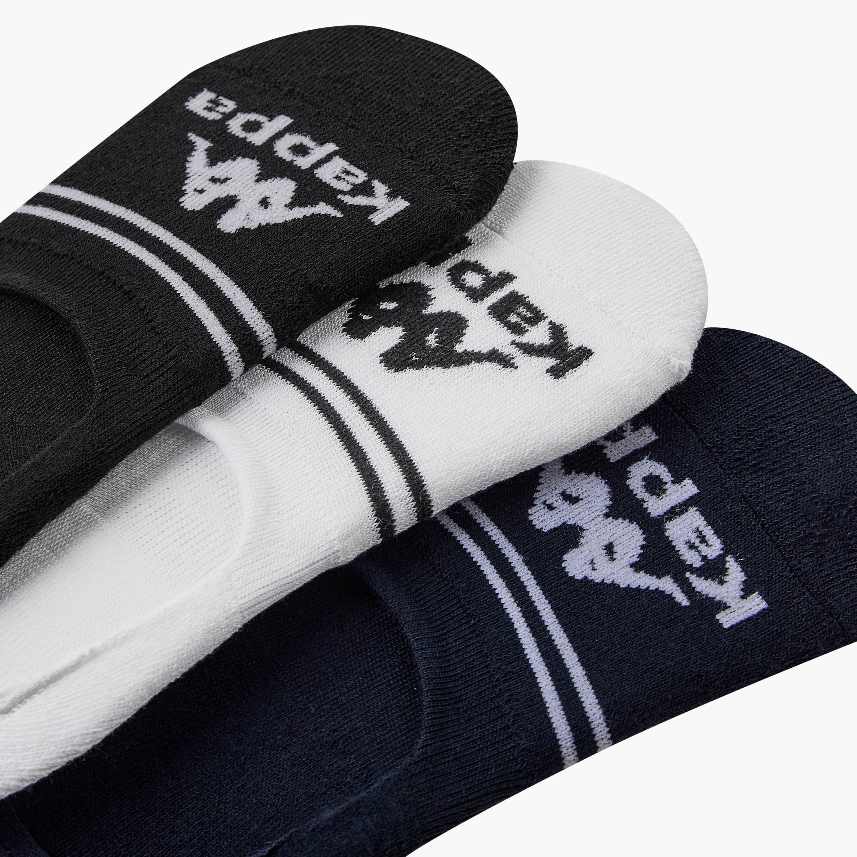 Kappa Men Invisible Socks Half Terry - Set of 3-men-socks-image-3