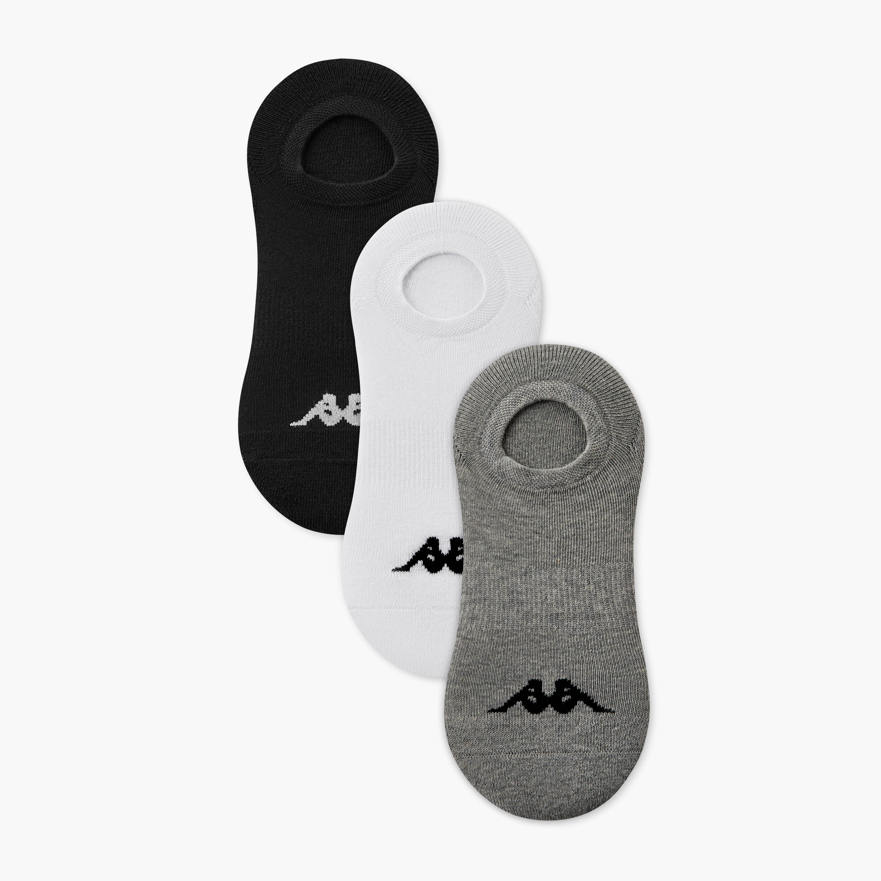 Kappa Men Invisible Socks Half Terry - Set of 3-men-socks-image-1