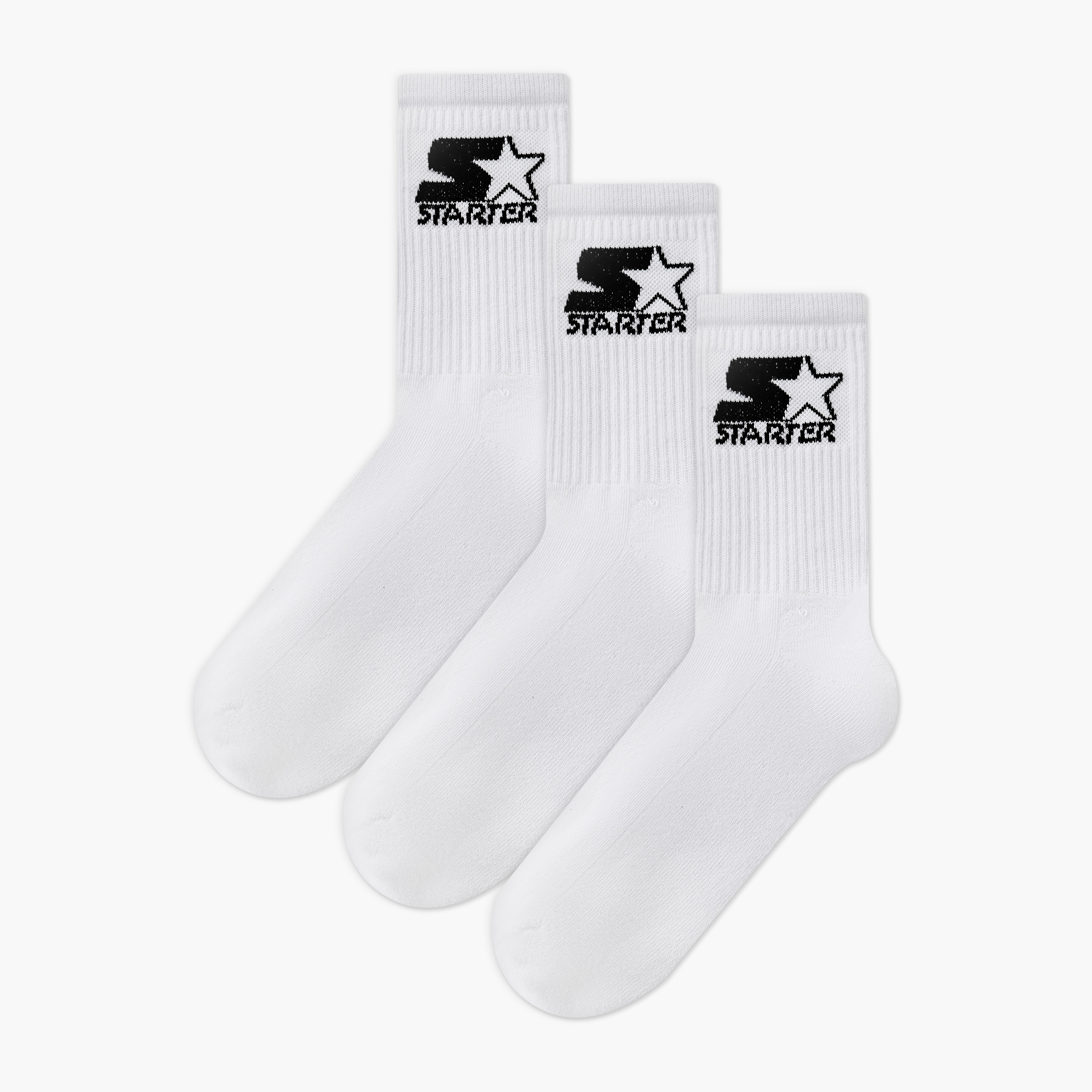 طقم جوارب 3 أزواج متوسطة الطول للرجال من ستارتر-men-socks-image-1