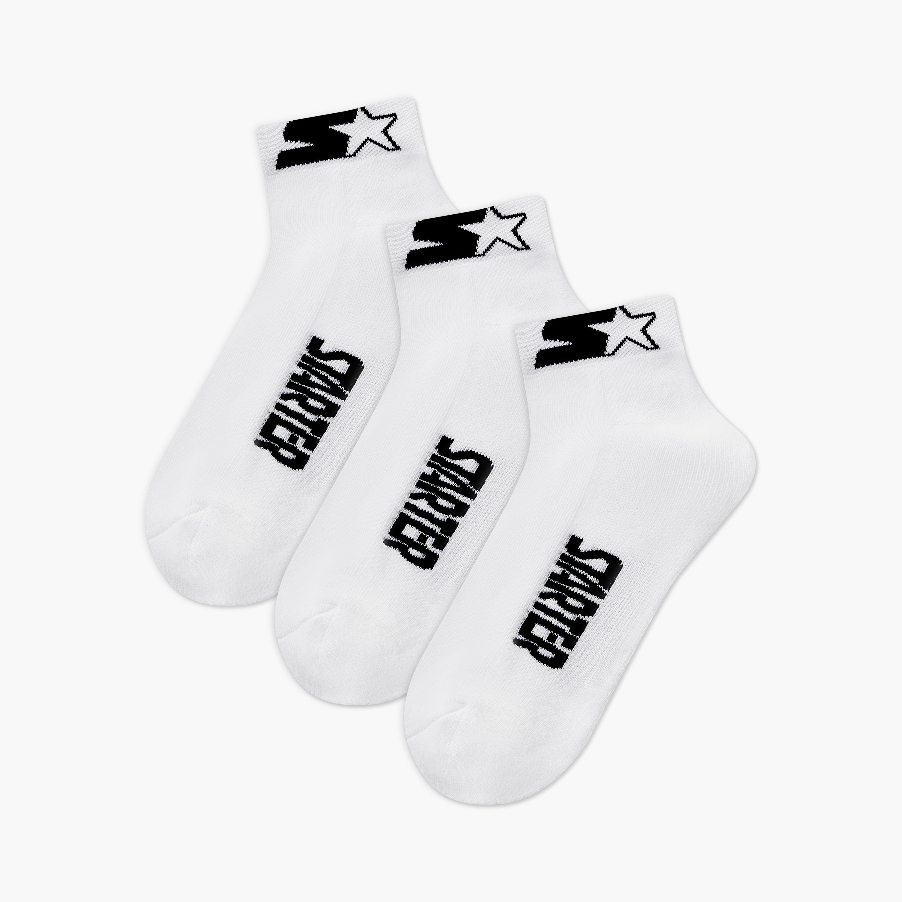 طقم جوارب بطول الكاحل 3 أزواج للرجال من ستارتر-men-socks-image-1