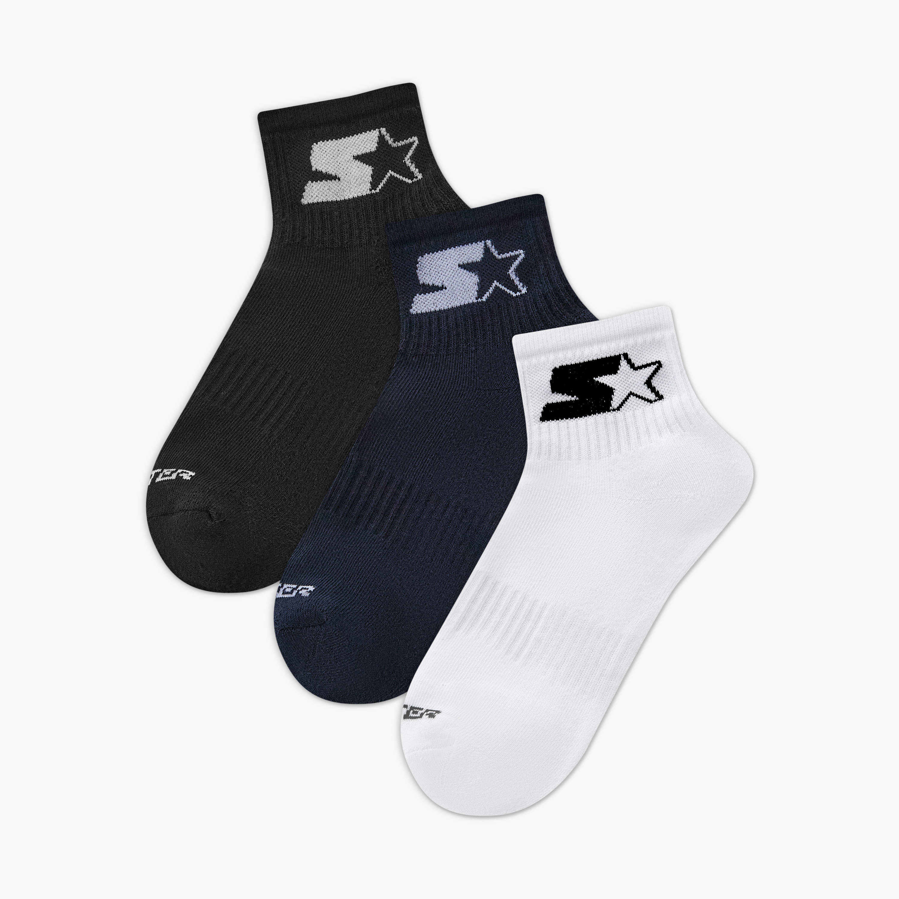 طقم جوارب بطول الكاحل3 أزواج  للرجال من ستارتر-men-socks-image-1