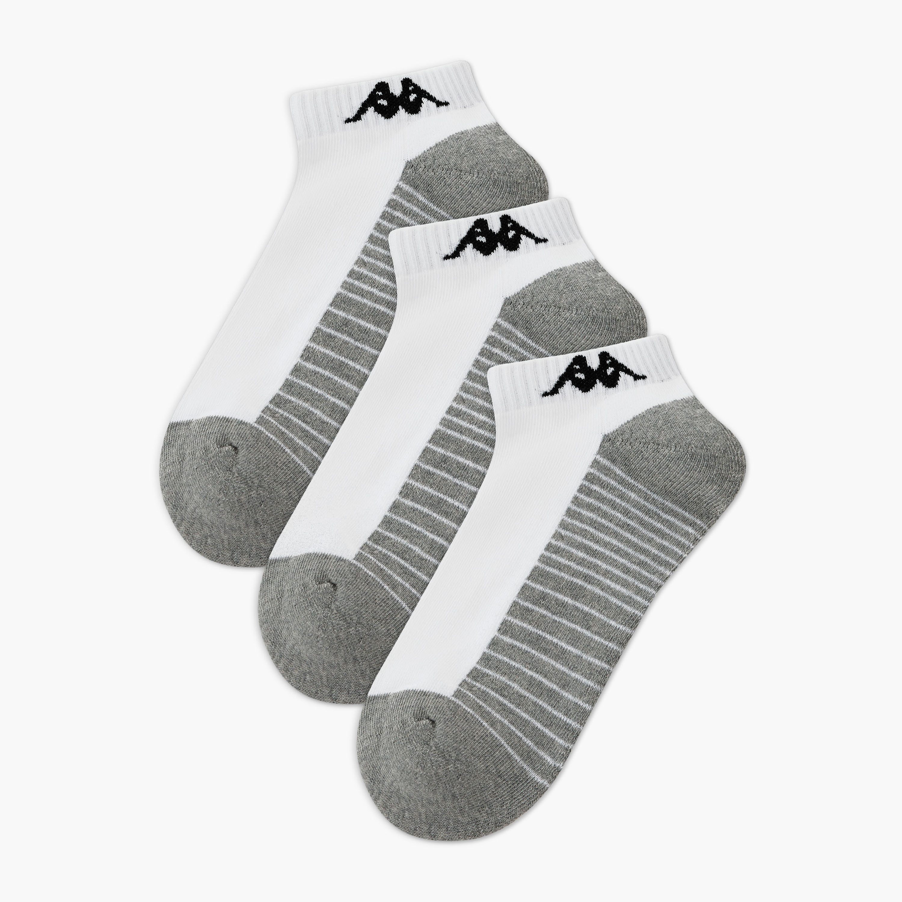 Kappa Men Socks Ankle Length Half Terry - Set of 3-men-socks-image-1
