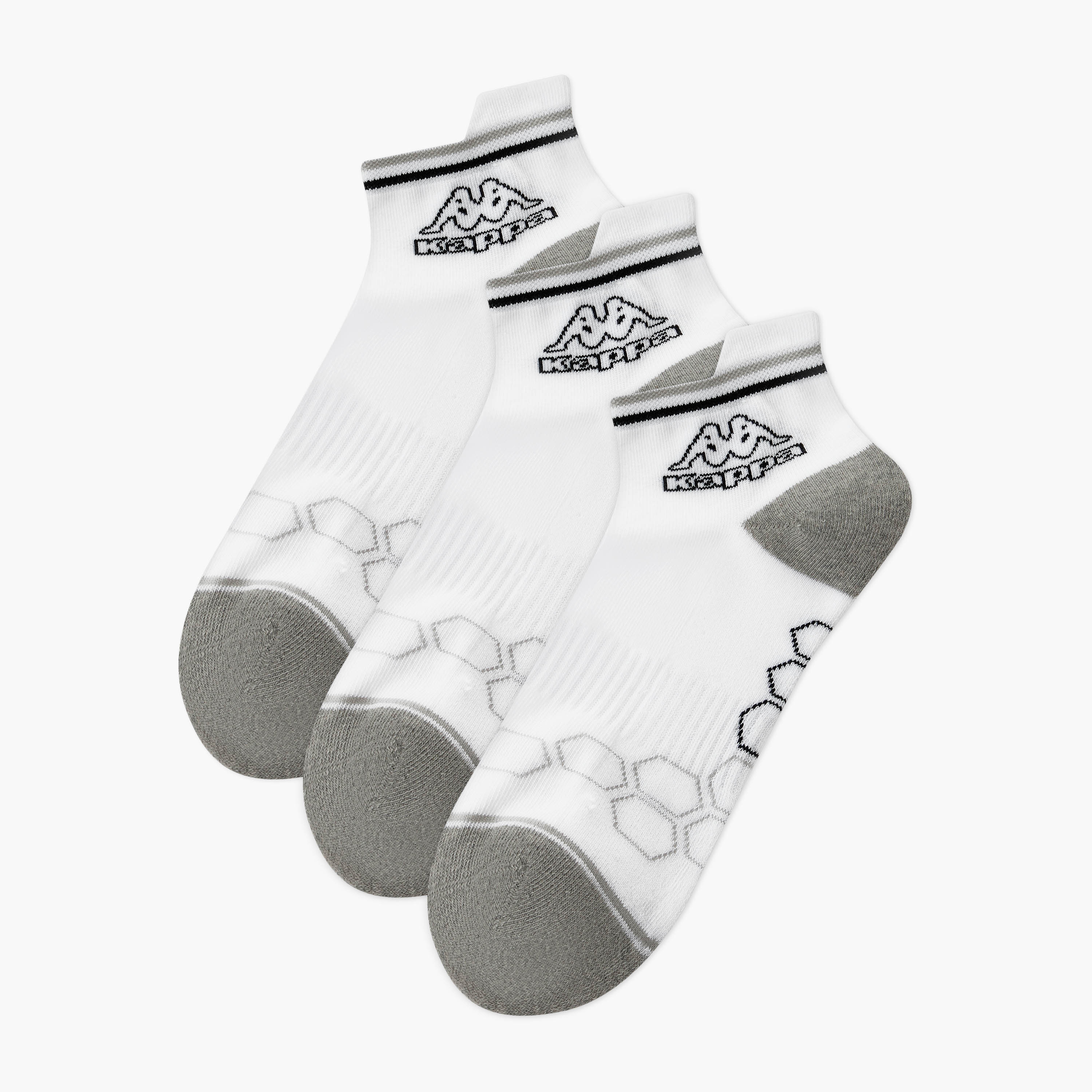 جوارب رجالية طول الكاحل نصف تيري من كابا - طقم من 3-men-socks-image-1