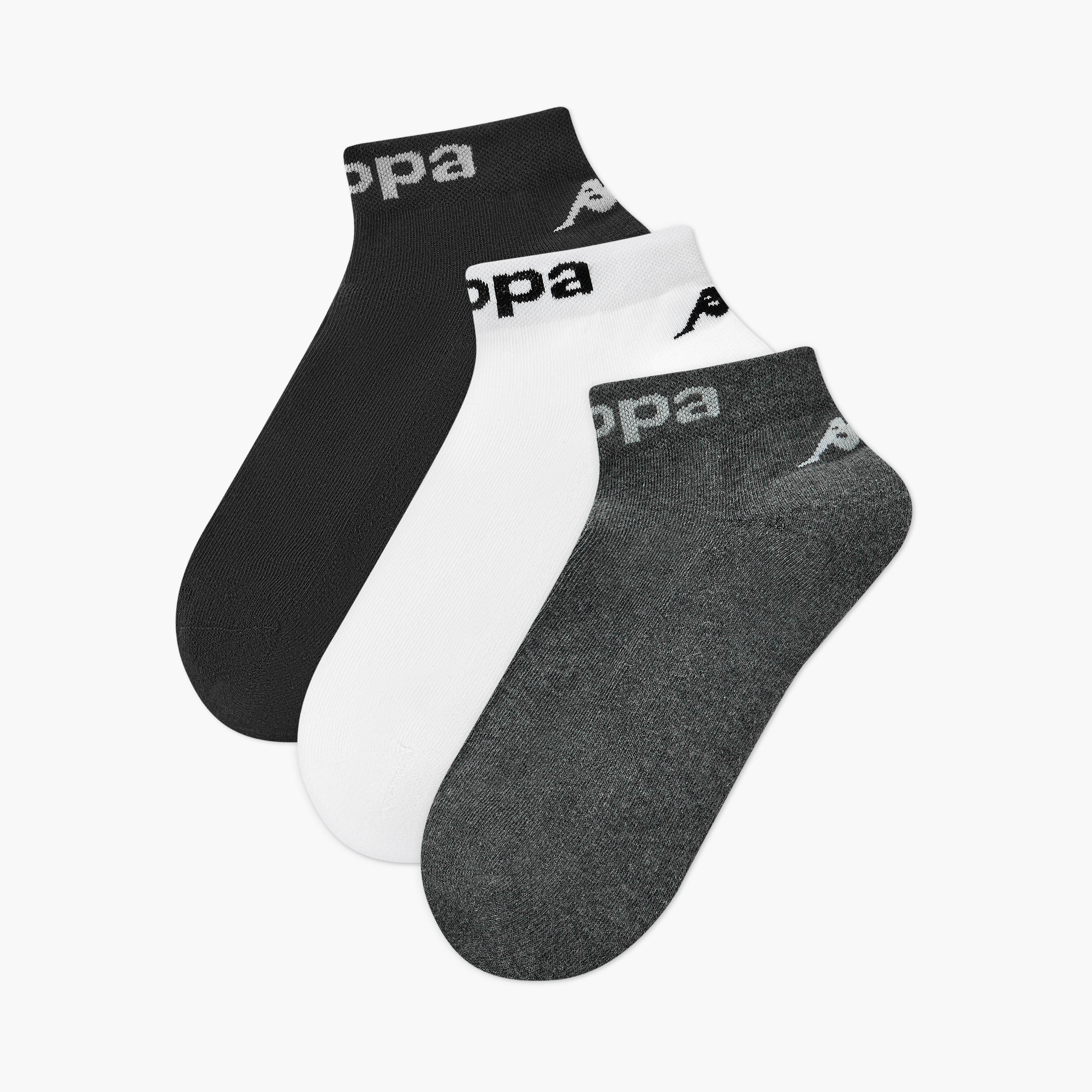 جوارب رجالية طول الكاحل نصف تيري من كابا - طقم من 3-men-socks-image-1