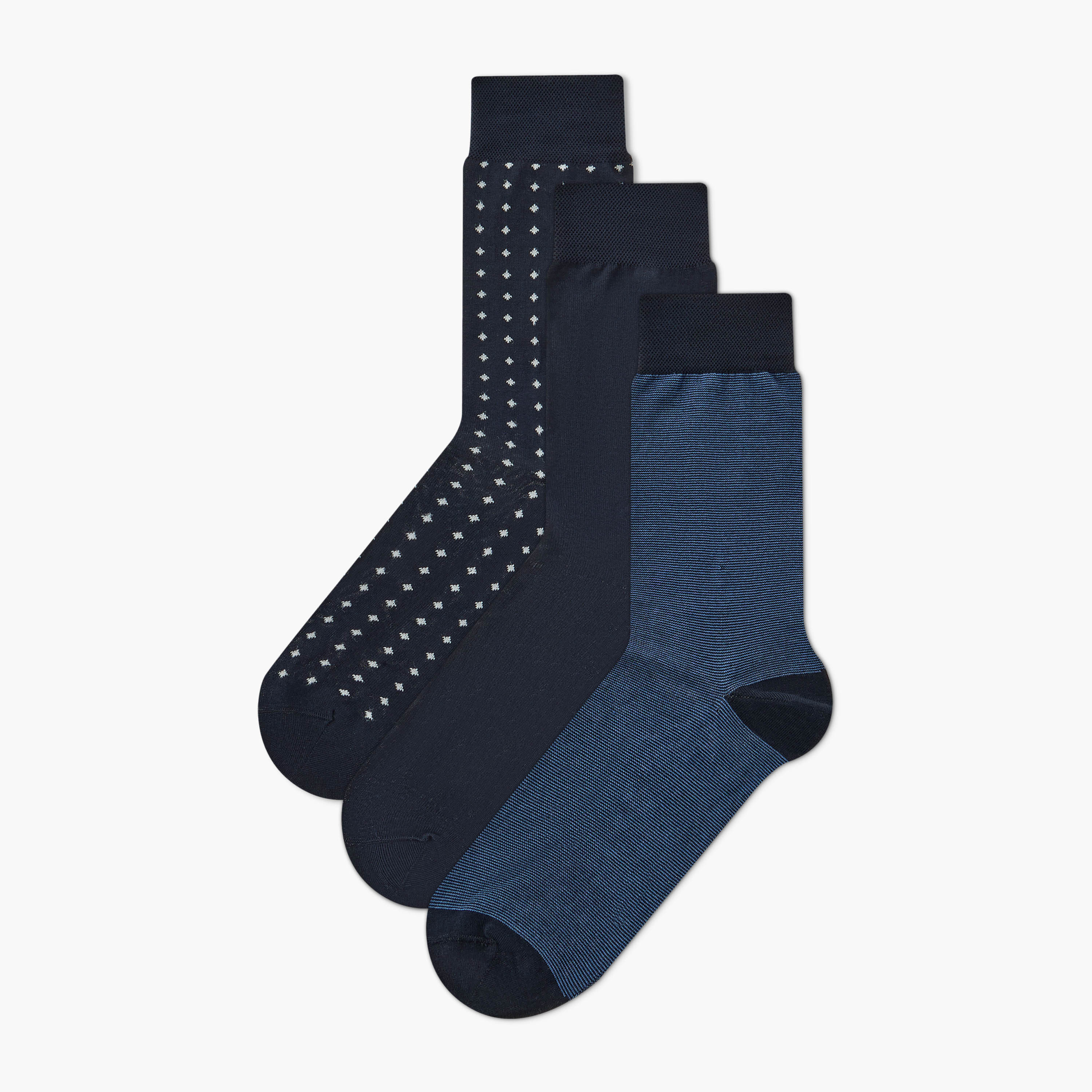 Men Formal Socks Mercerised - Set of 3-men-socks-image-1
