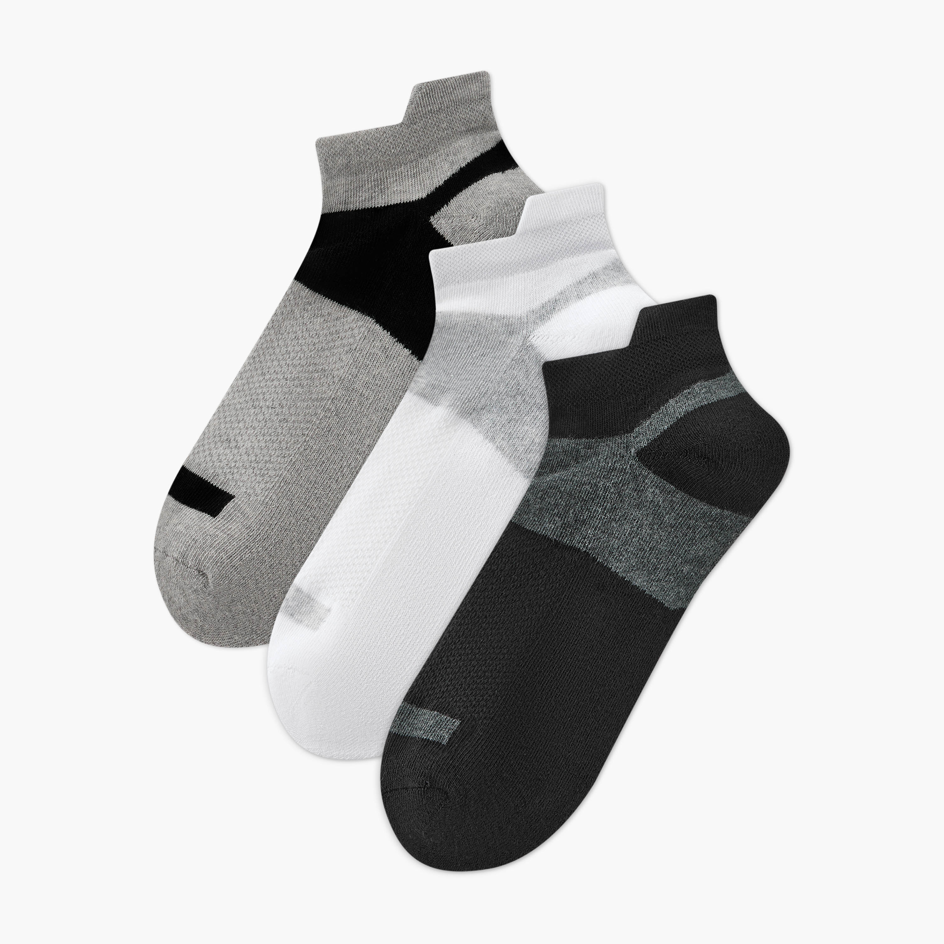 جوارب طول الكاحل رجالية نصف تيري - طقم من 3-men-socks-image-1