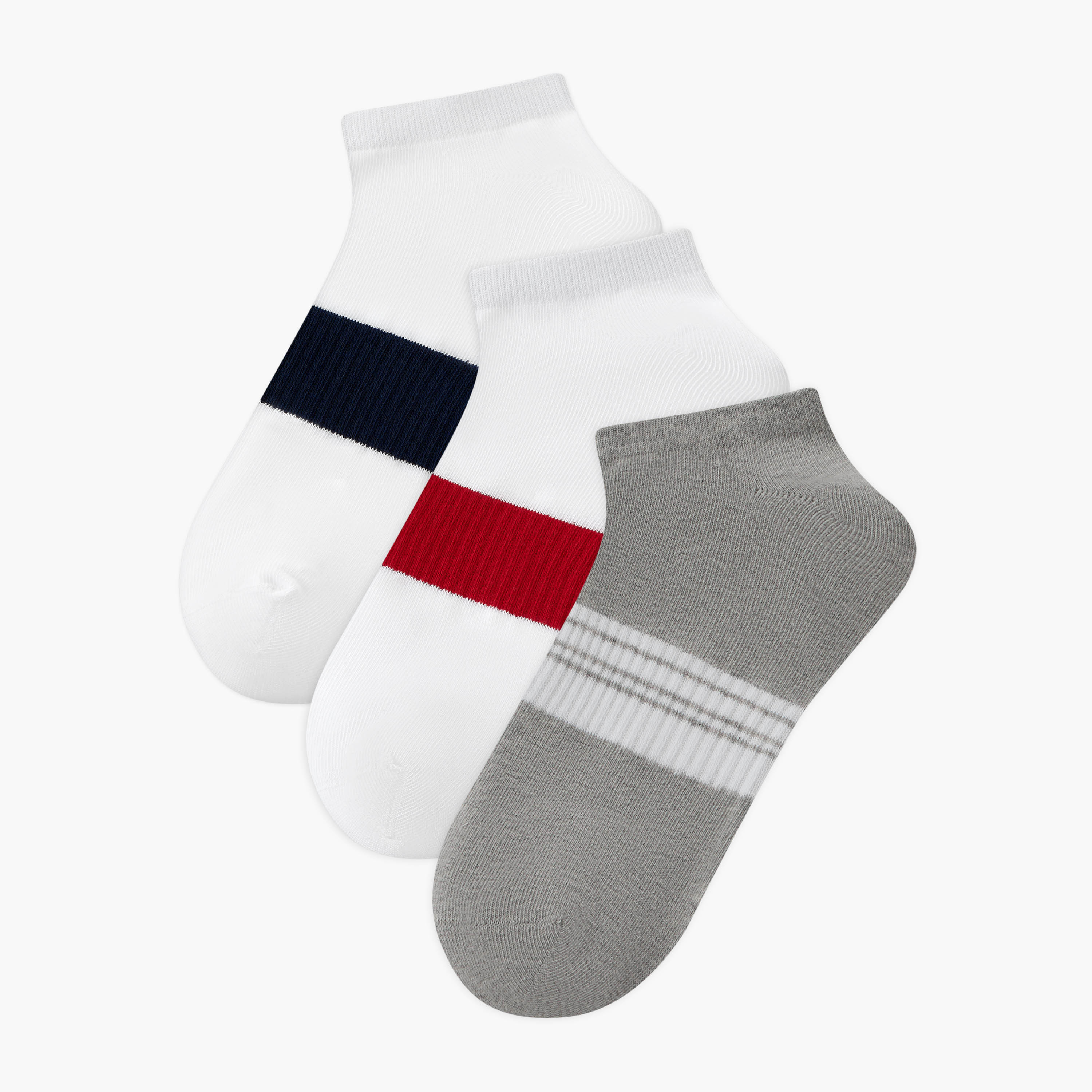 جوارب رجالية طول الكاحل نصف تيري - طقم من 3-men-socks-image-1