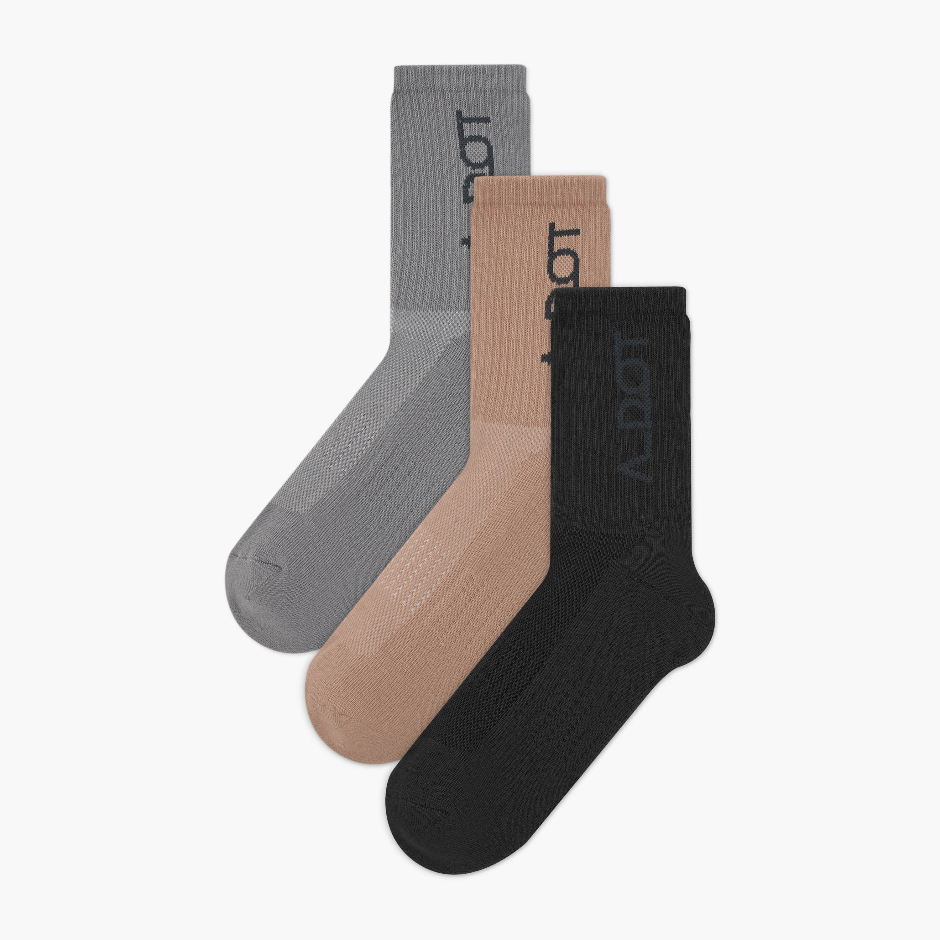 Men Socks Crew Length Half Terry - Set of 3-men-socks-image-1