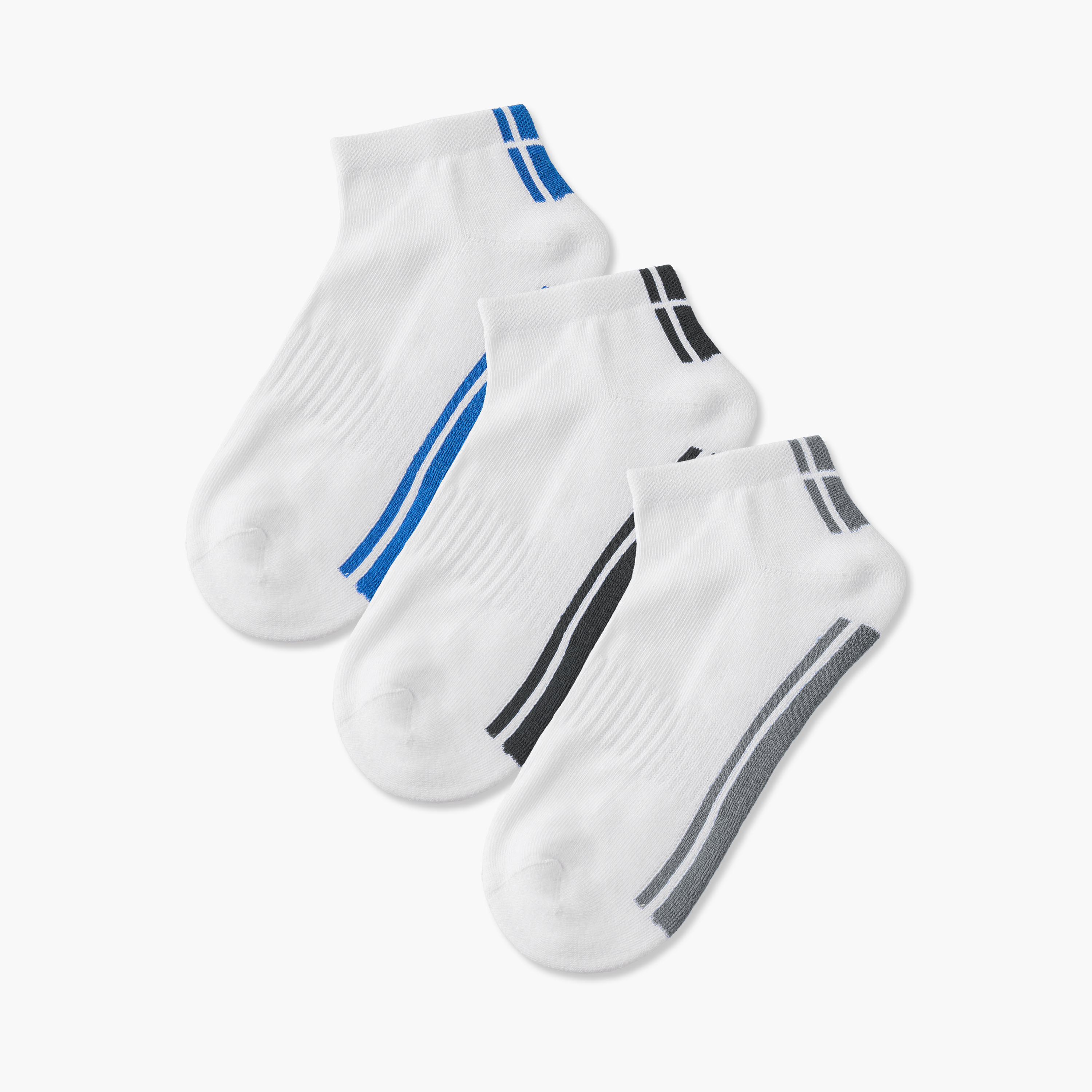 Men Half Terry Socks Ankle Length - Set of 3-men-socks-image-1
