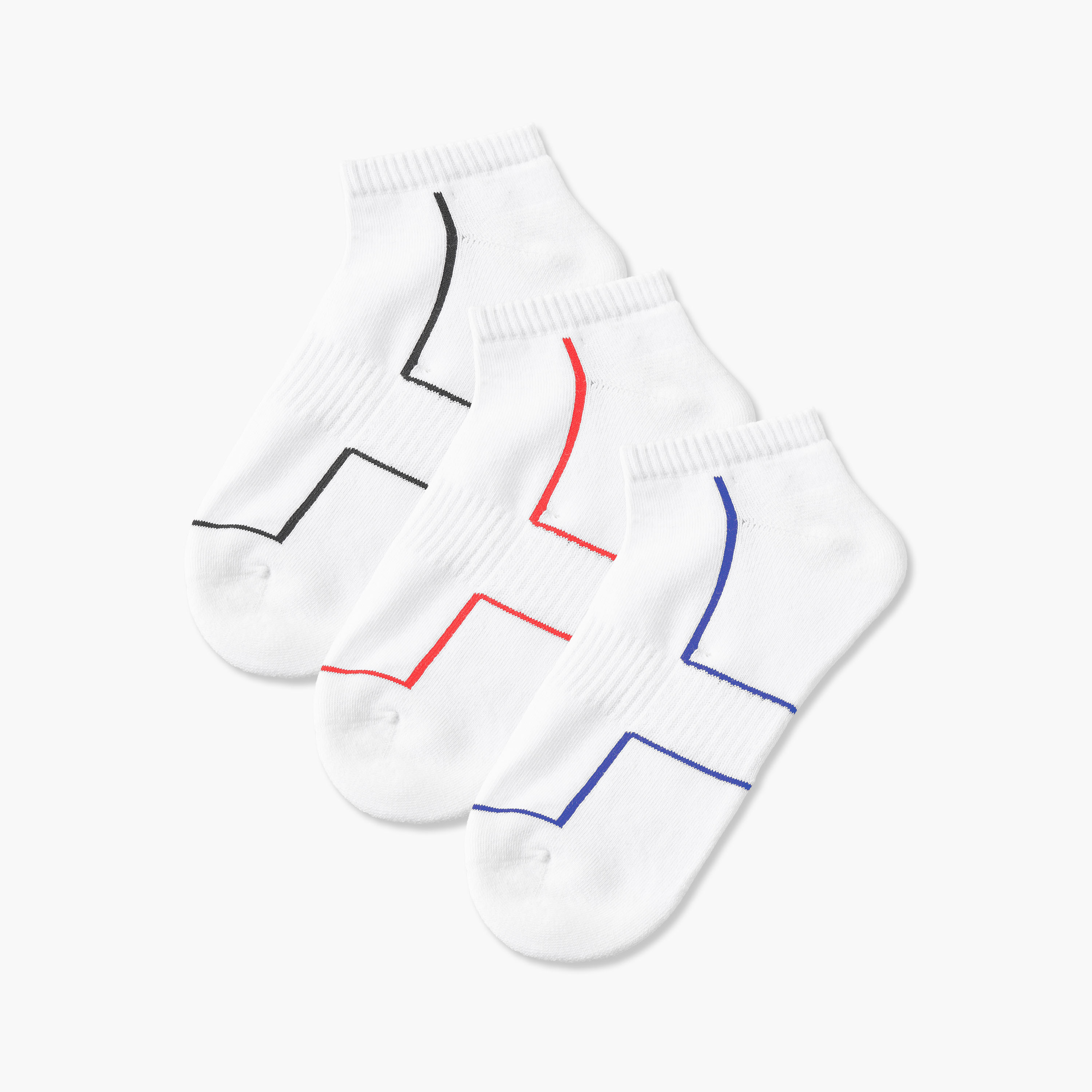 طقم طول الكاحل نصف تيري للرجال - طقم من 3-men-socks-image-1