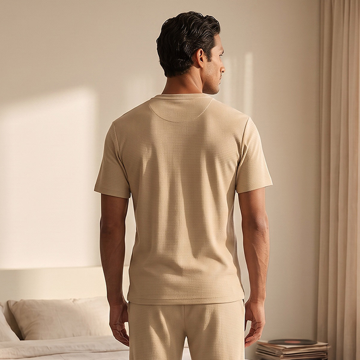 Cotton Textured Nightwear Set-men-clothing-nightwear-sets-image-3