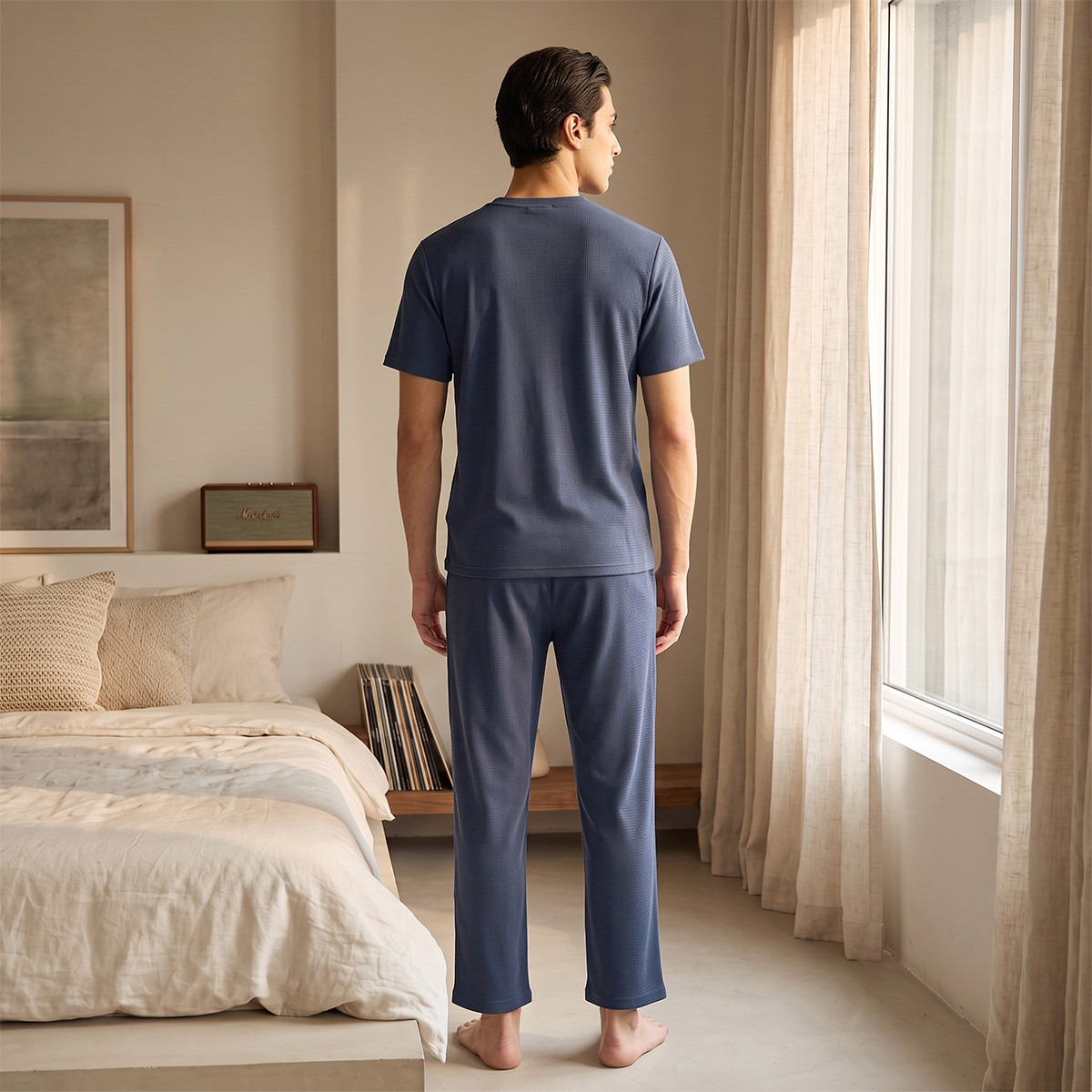 Cotton Textured Nightwear Set-men-clothing-nightwear-sets-image-3