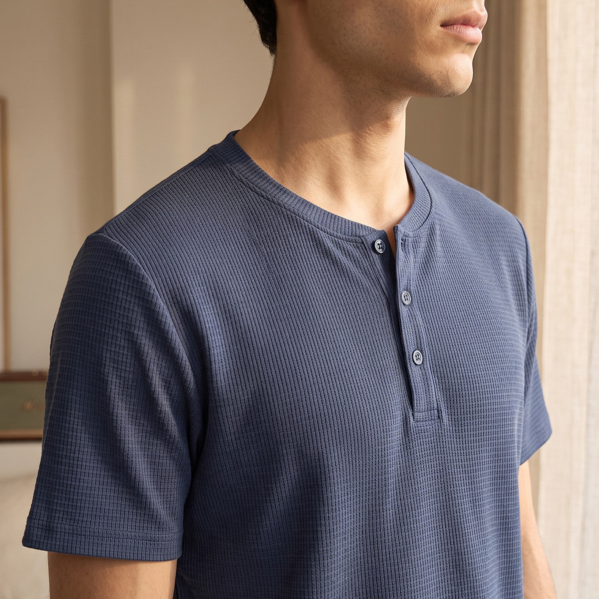 Cotton Textured Nightwear Set-men-clothing-nightwear-sets-image-6
