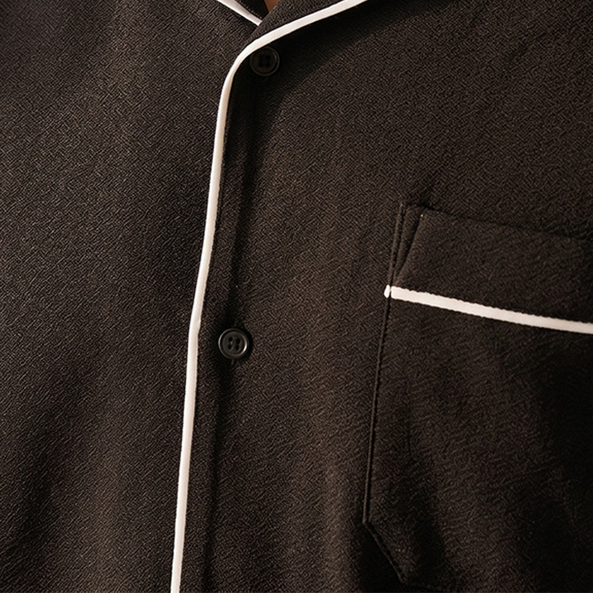Cotton Piping Detail Button Front Nightwear Set-men-clothing-nightwear-sets-image-2