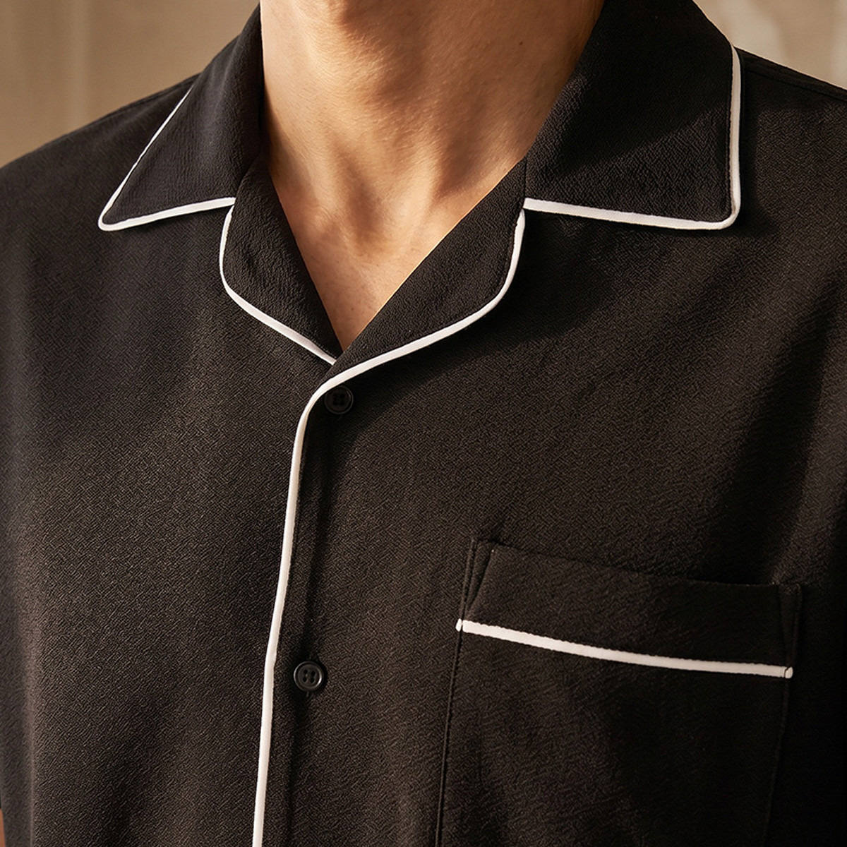 Cotton Piping Detail Button Front Nightwear Set-men-clothing-nightwear-sets-image-8
