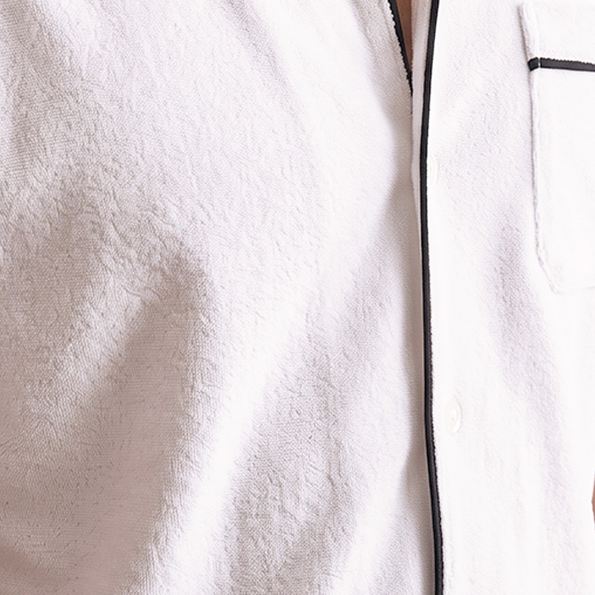 Cotton Piping Detail Button Front Nightwear Set-men-clothing-nightwear-sets-image-2