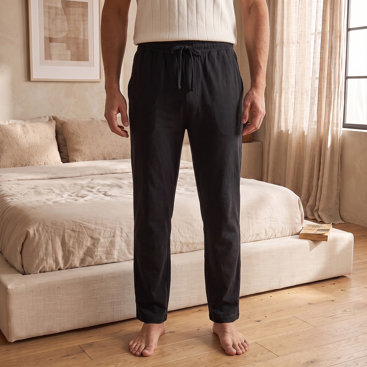Textured T-shirt & Pyjama Set-men-clothing-nightwear-sets-image-7