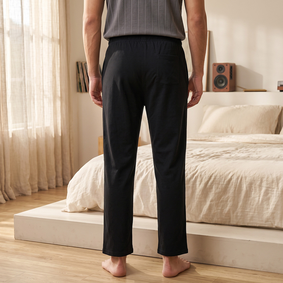 طقم بنطلون بيجاما وتيشيرت بارز الملمس-men-clothing-nightwear-sets-image-7