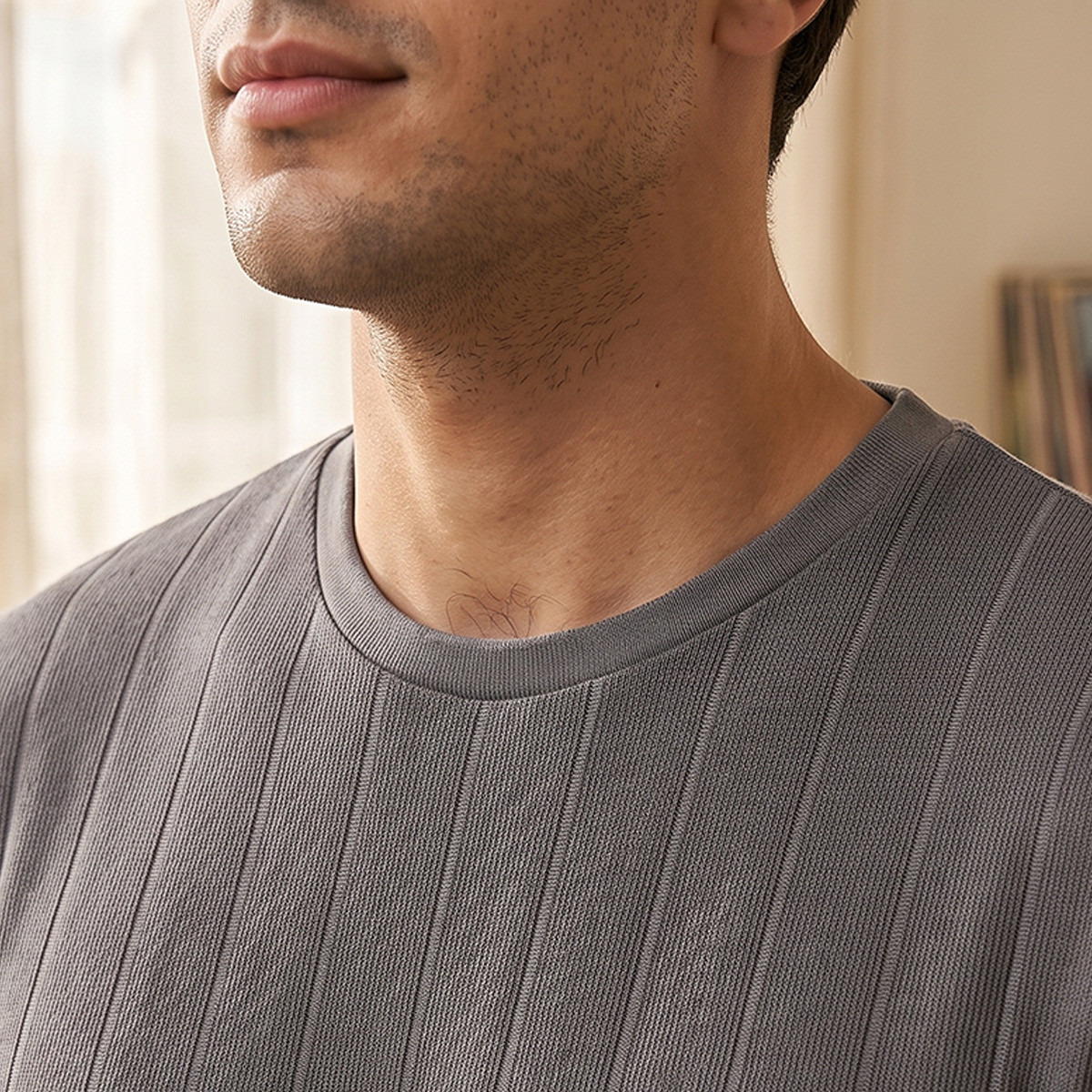 طقم بنطلون بيجاما وتيشيرت بارز الملمس-men-clothing-nightwear-sets-image-8