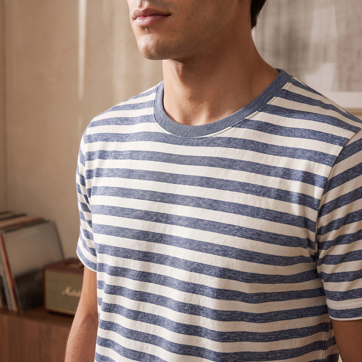 Striped T-shirt & Pyjama Set-men-clothing-nightwear-sets-image-9