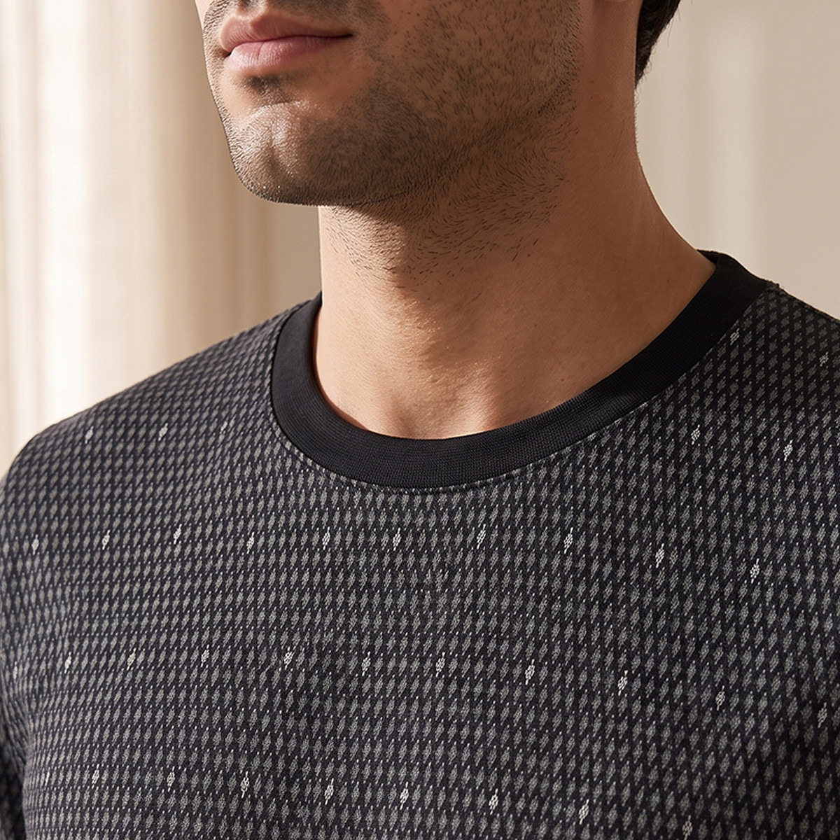 Splash Innerwear Geometric Print T-shirt & Pants-men-clothing-nightwear-sets-image-8