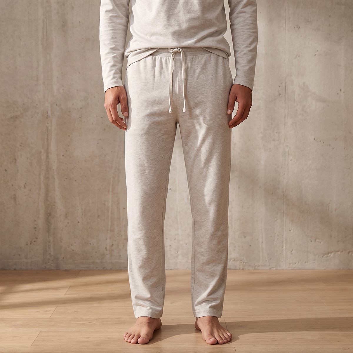 Textured T-shirt & Pyjama Set-men-clothing-nightwear-sets-image-5