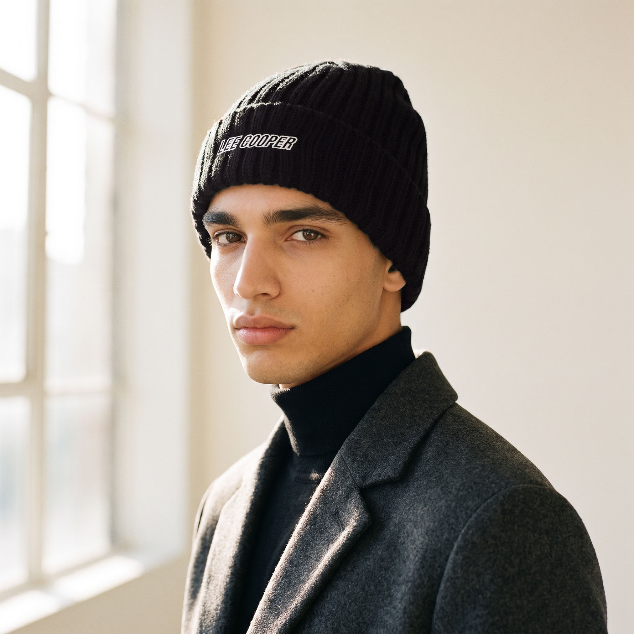 Lee Cooper Men Beanie with Texture - Set of 2-men-caps-image-2