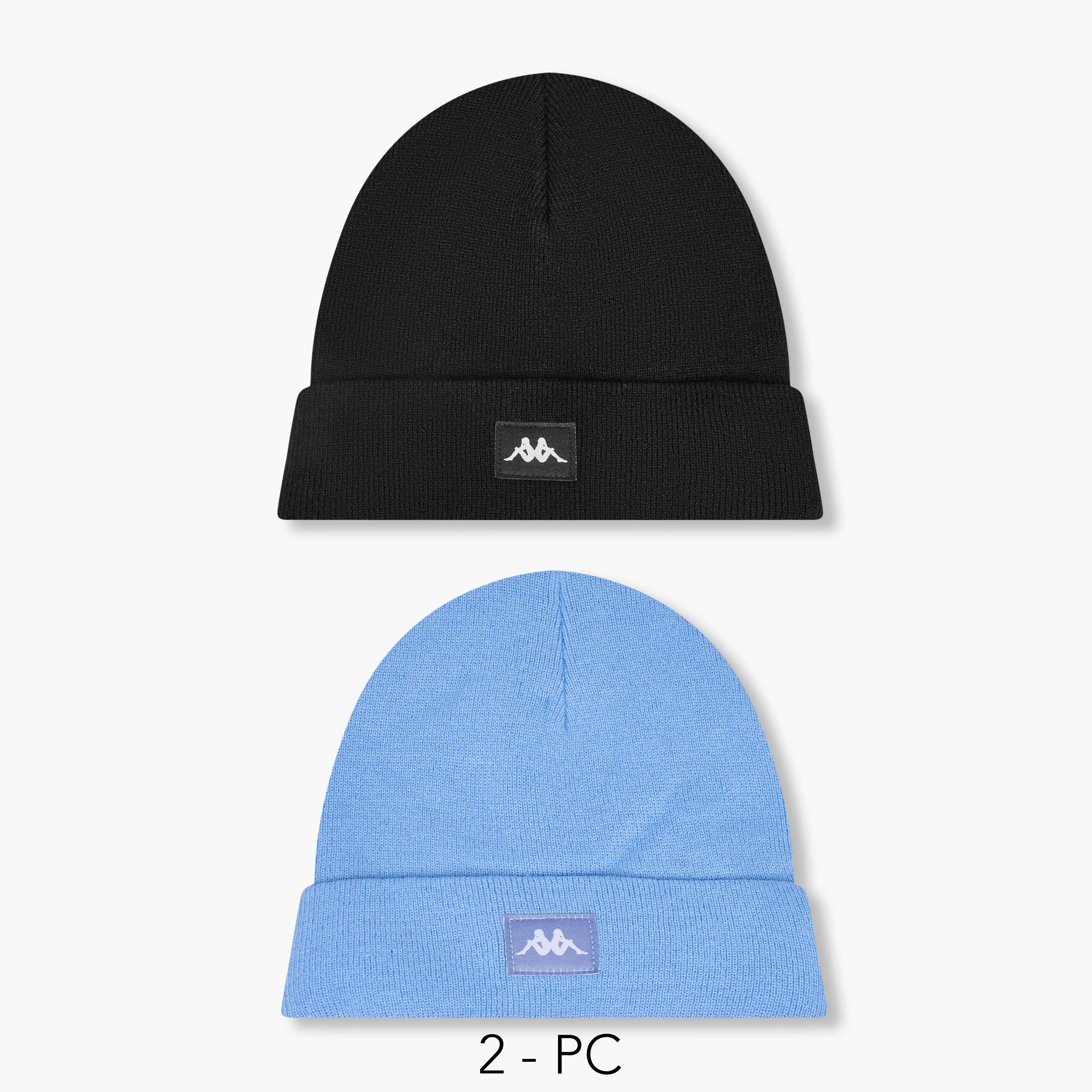 Kappa Men Beanie with Texture - Set of 2-men-caps-image-1