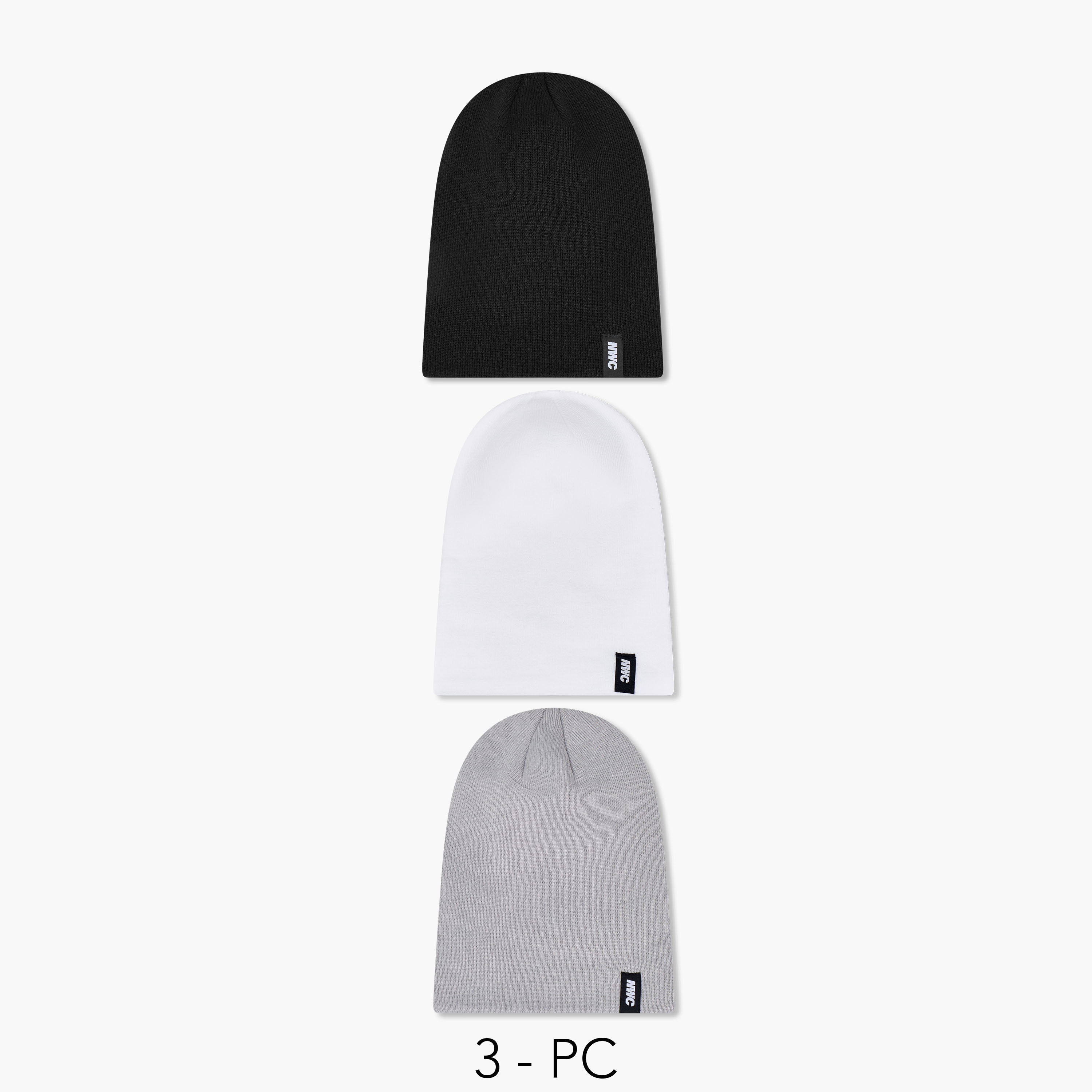 Men Beanie with Texture - Set of 3-men-caps-image-1