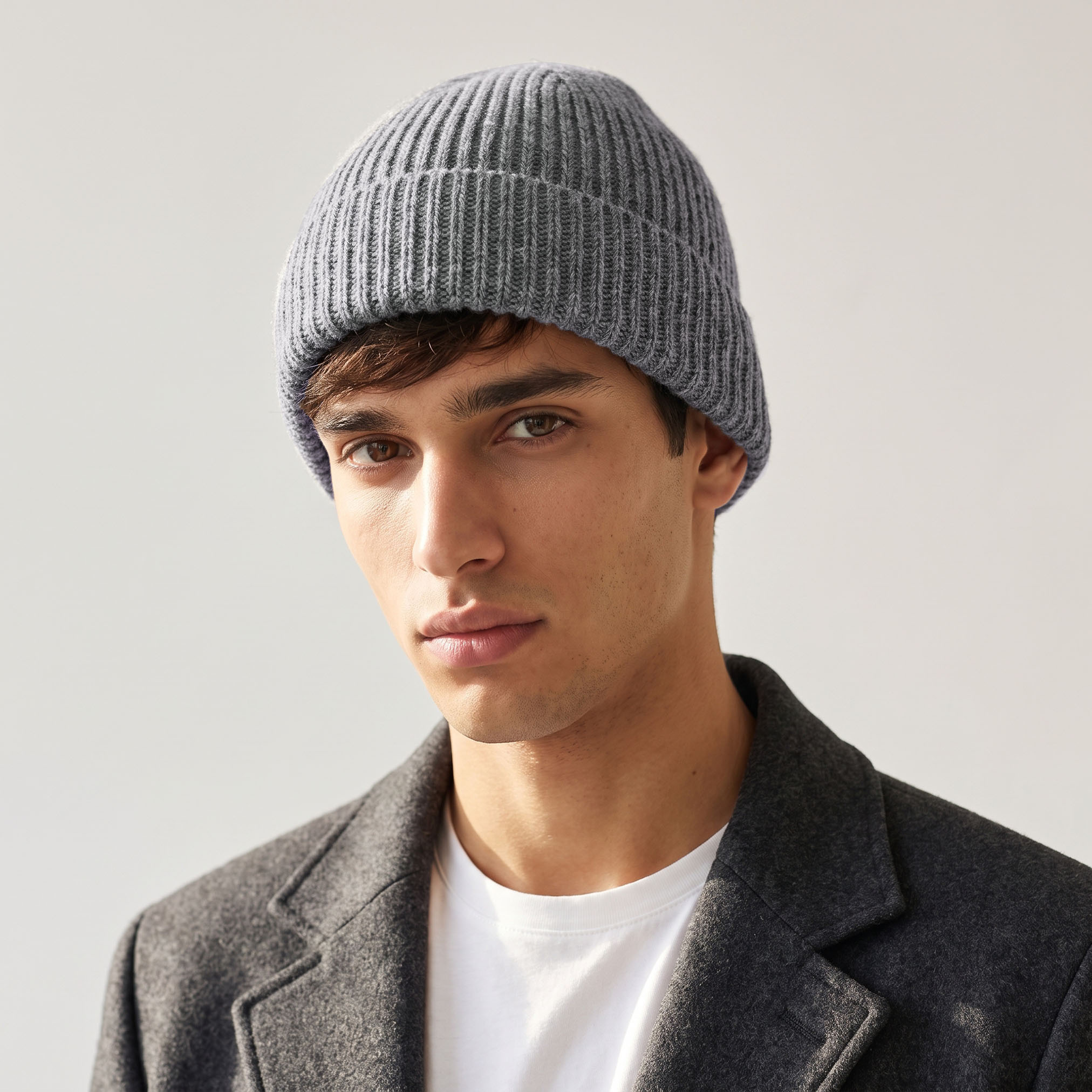 Men Beanie with Texture - Set of 3-men-caps-image-2