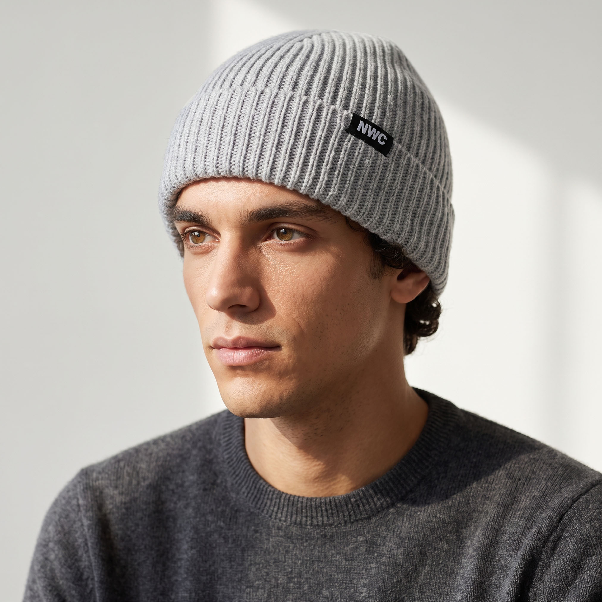 Men Beanie with Texture - Set of 3-men-caps-image-2