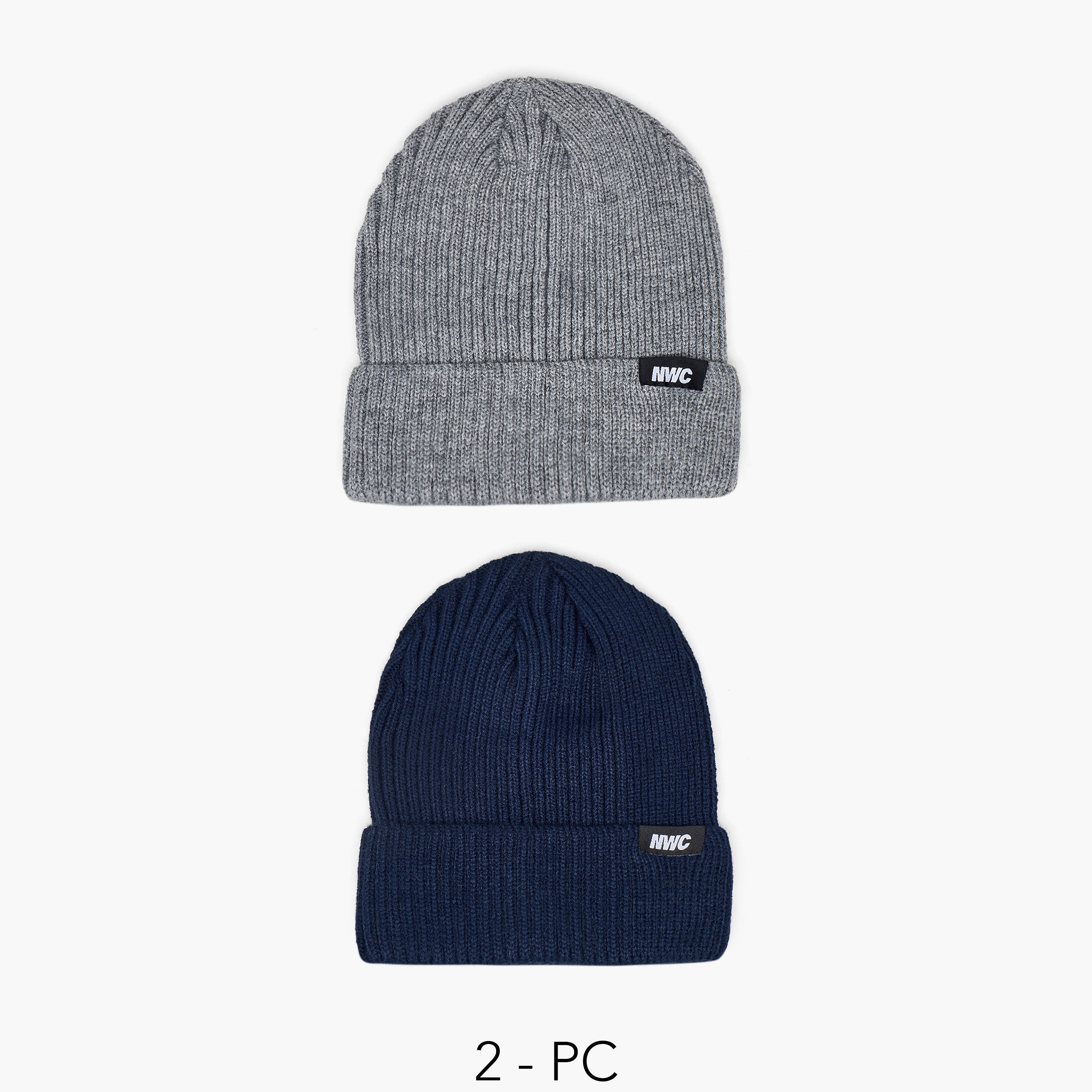 قبعات بيني بارزة الملمس للرجال - طقم من قطعتين-men-caps-image-1