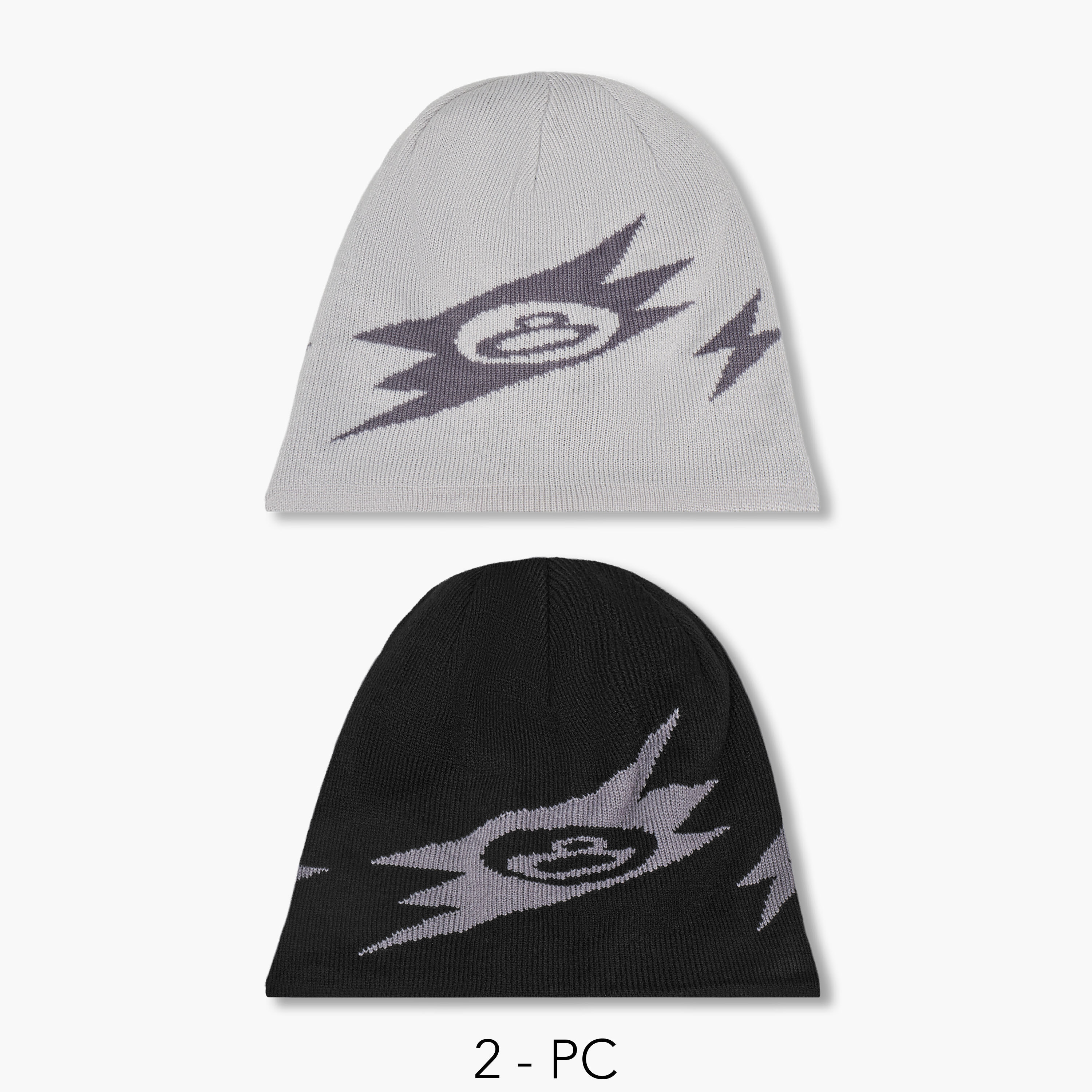 طقم قبعات شتوية للرجال بملمس بارز - قطعتين-men-caps-image-1