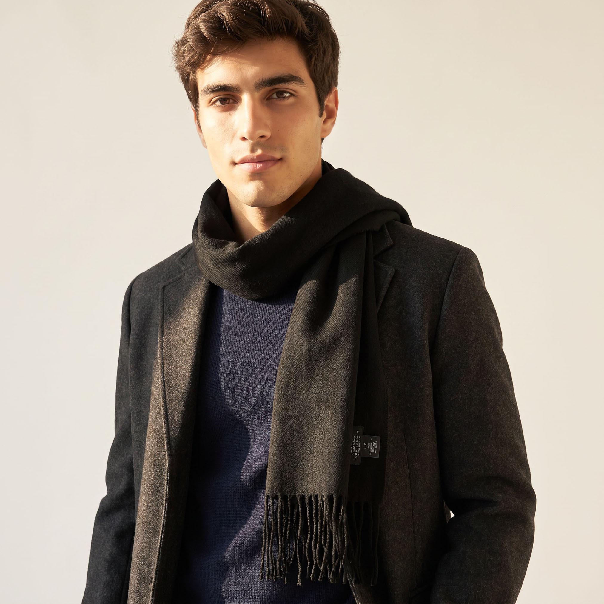 Fringe Accent Scarf-men-scarvesandgloves-image-2