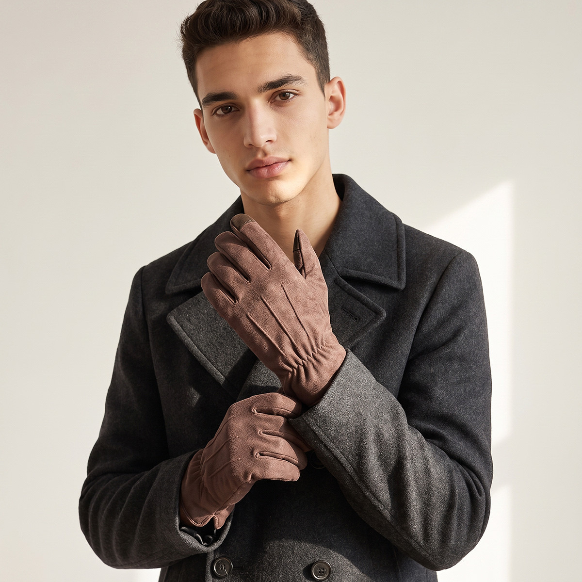 Suede Textured Gloves-men-scarvesandgloves-image-2