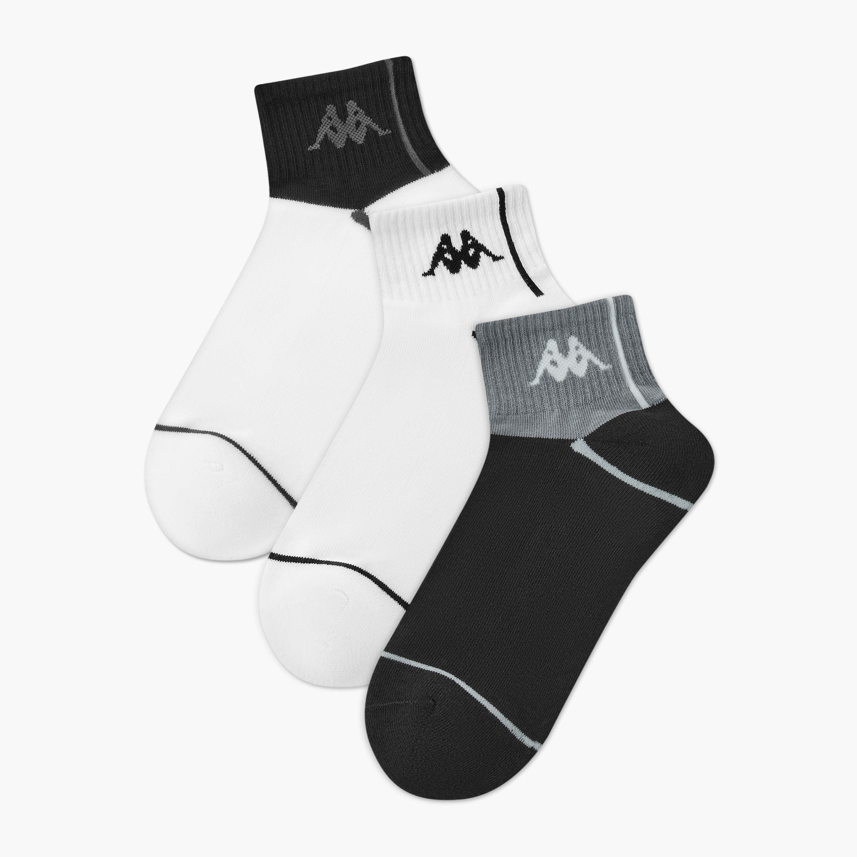 طقم من 3 - جوارب رجالية طول الكاحل من كابا-men-socks-image-1