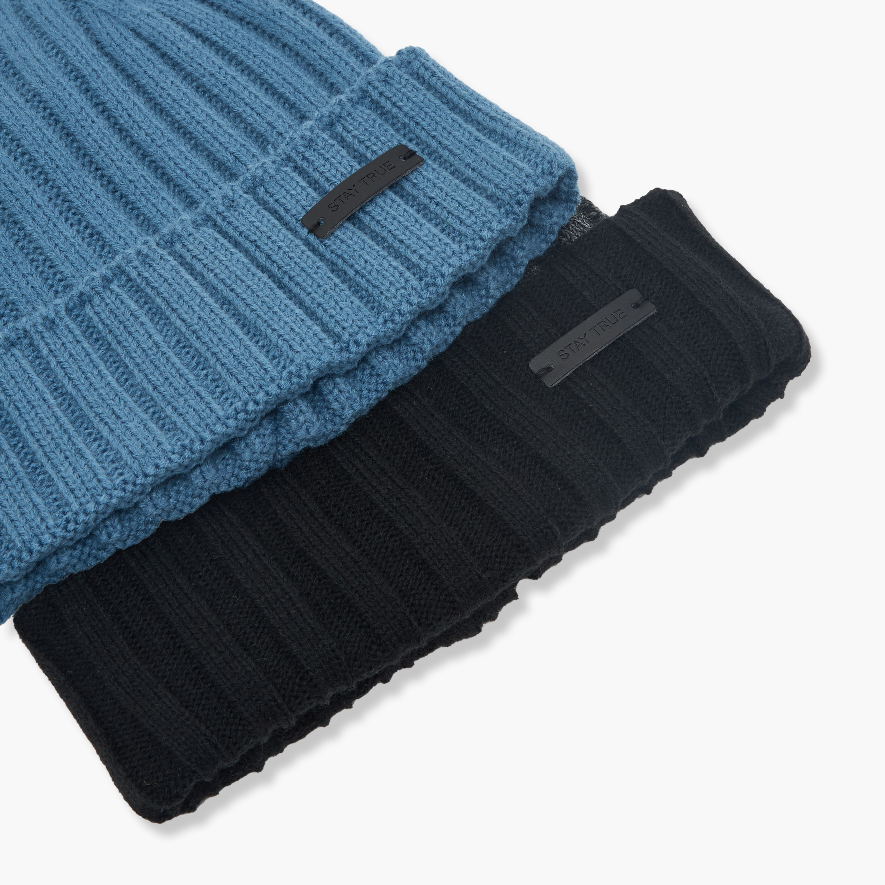 Set of 2 - Men Beanie with Turn-Up Hem-men-caps-image-5