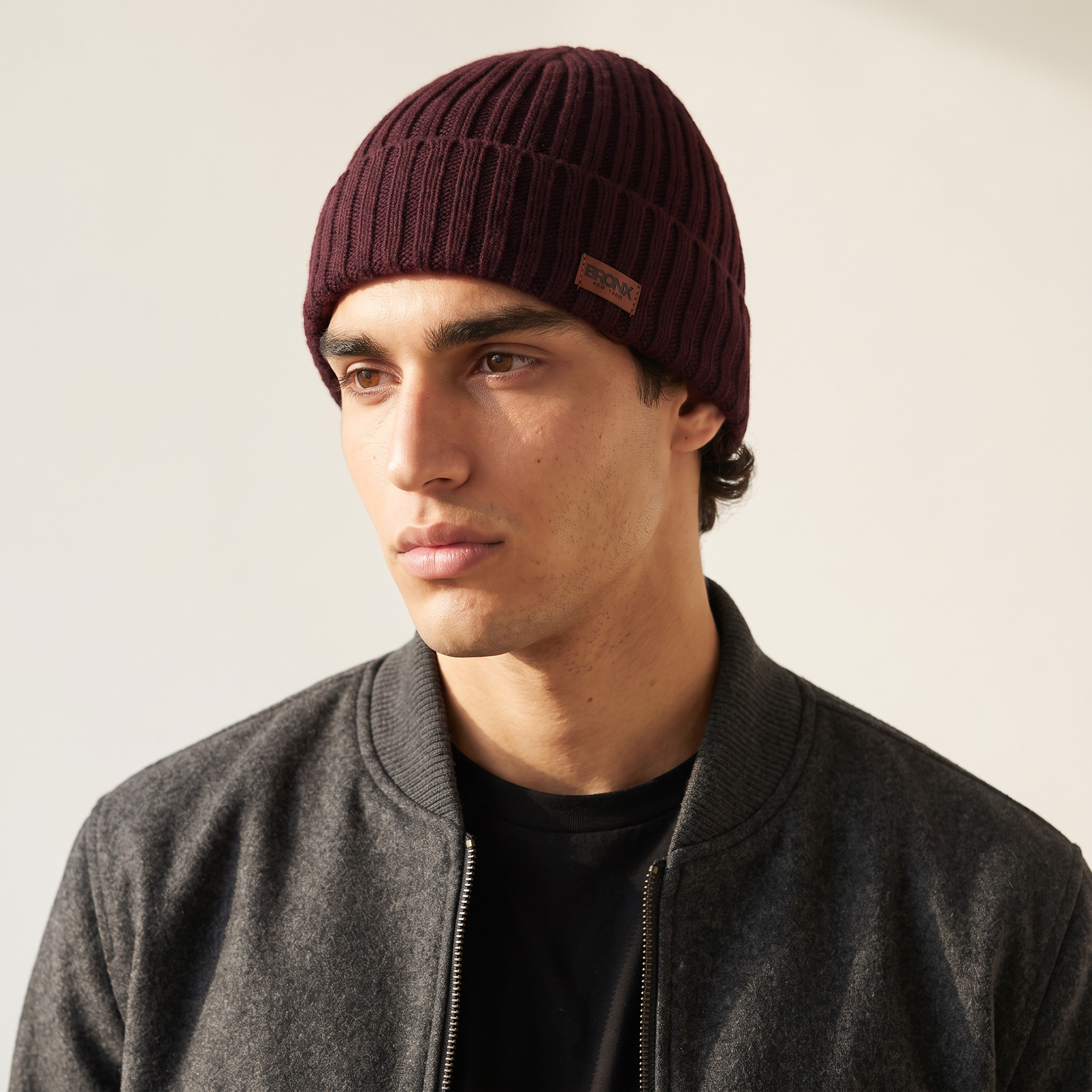 Set of 2 - Men Beanie with Turn-Up Hem-men-caps-image-2