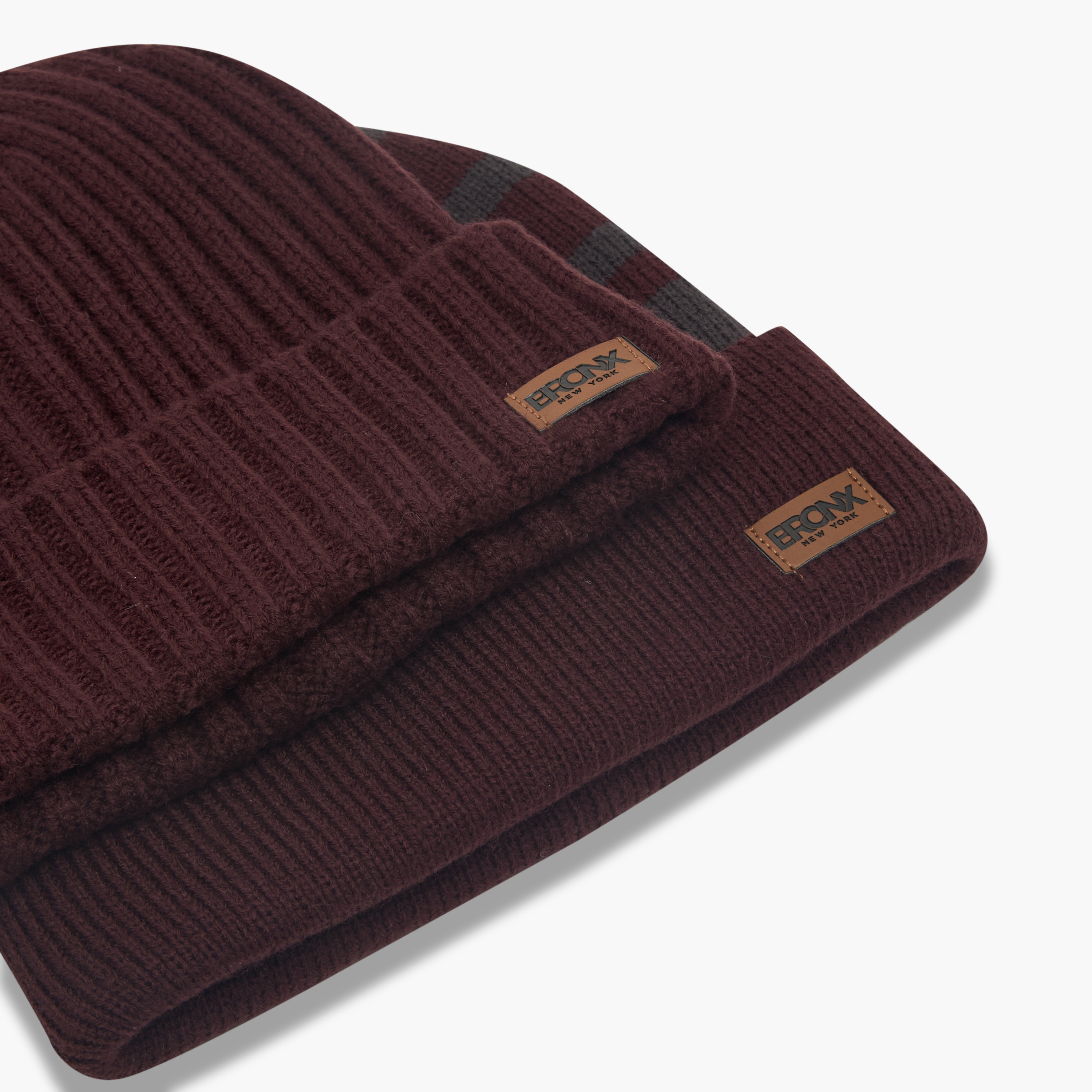 Set of 2 - Men Beanie with Turn-Up Hem-men-caps-image-5