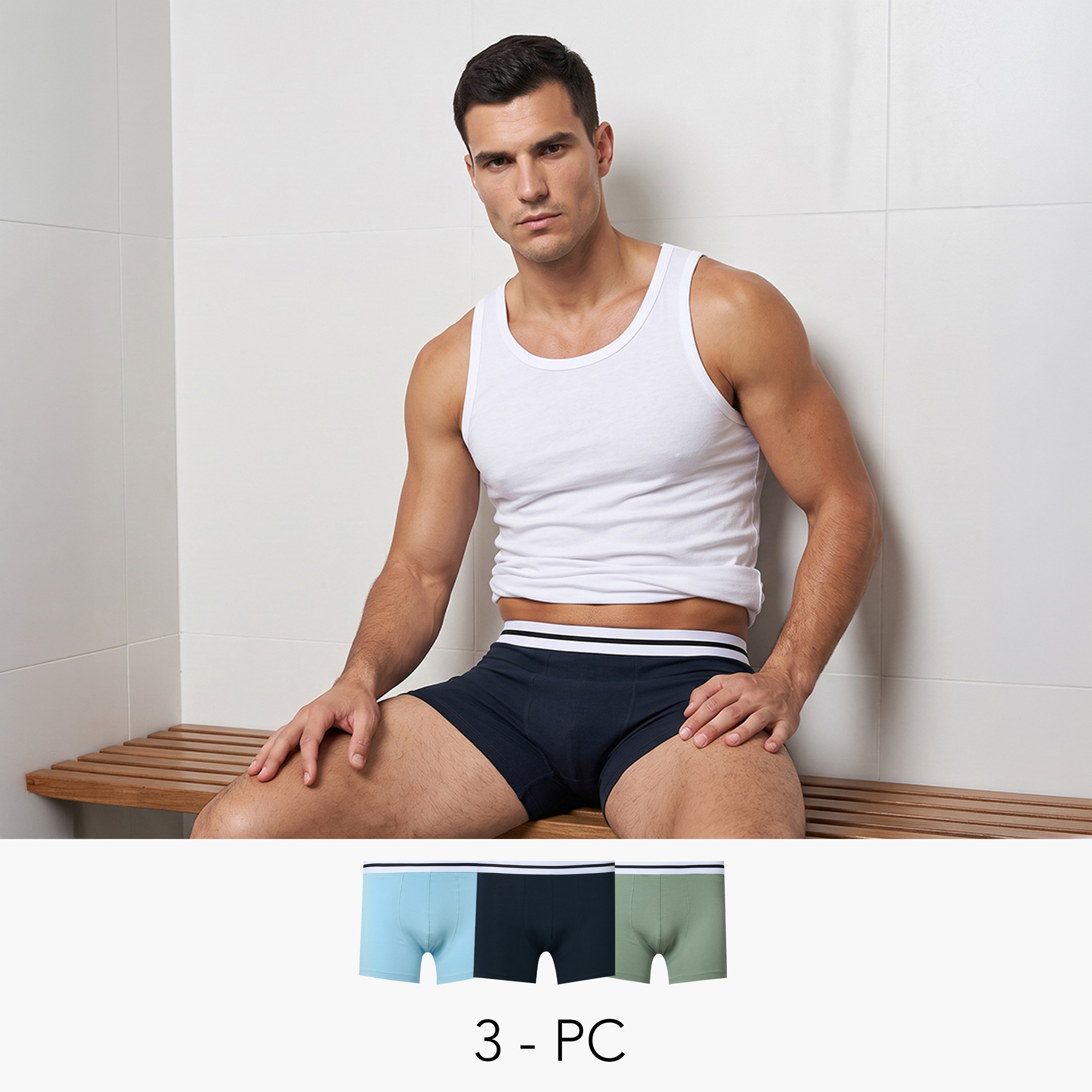 Pack of 3 - Knitted Trunks-men-clothing-innerwear-underwear-image-1