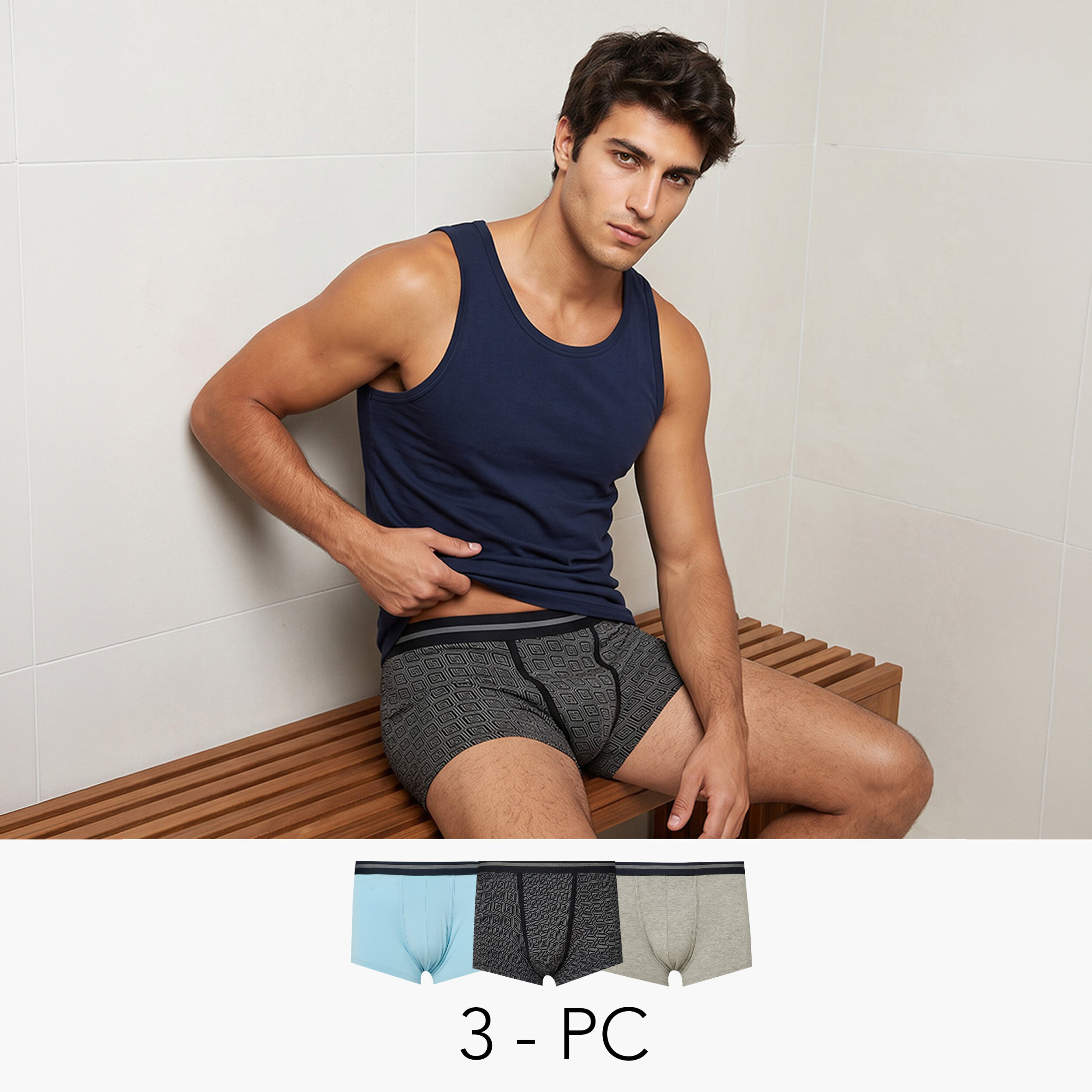 طقم سراويل داخلية 3 قطع بخصر مرن-men-clothing-innerwear-underwear-image-1