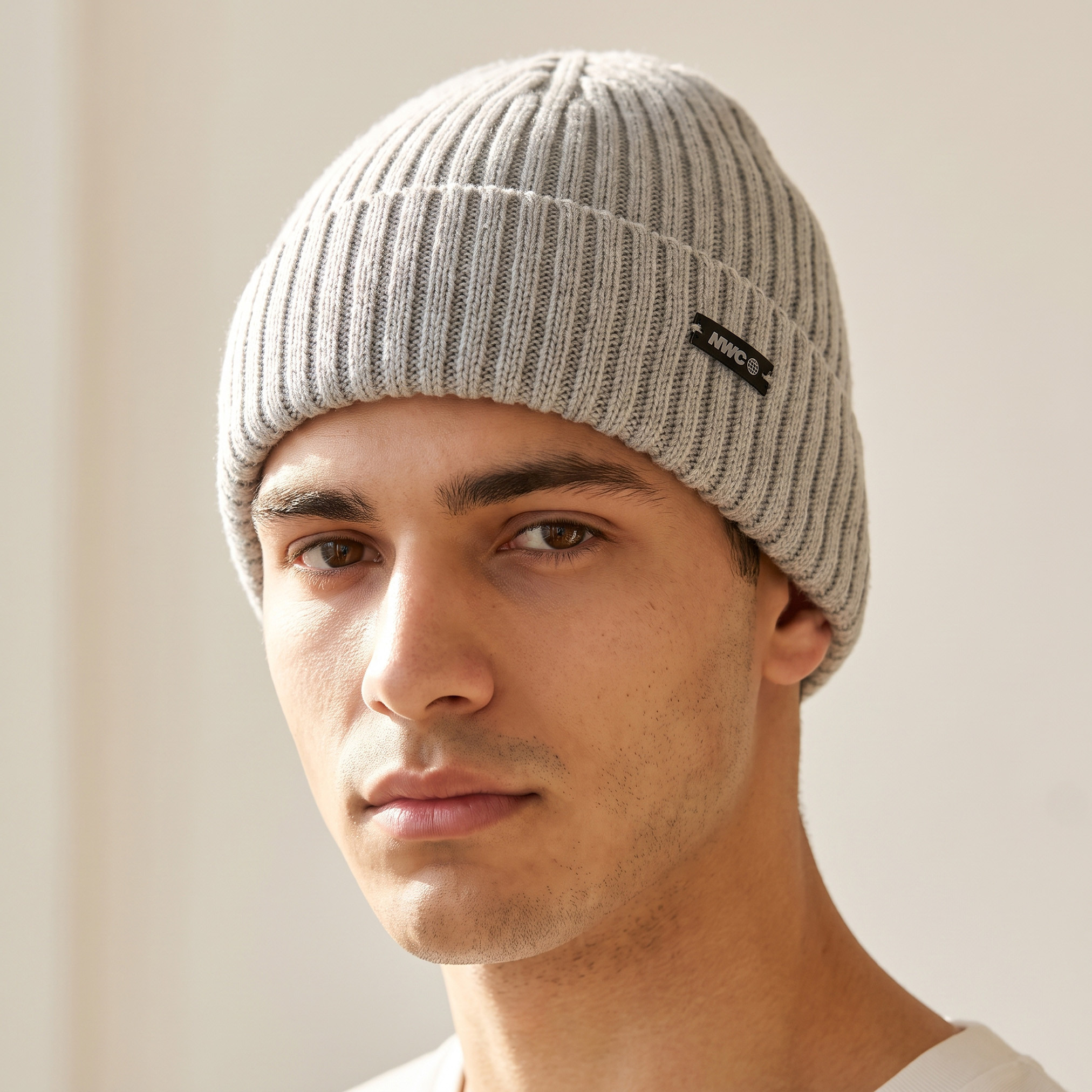 Set of 2 - Men Beanie with Turn-Up Hem-men-caps-image-2