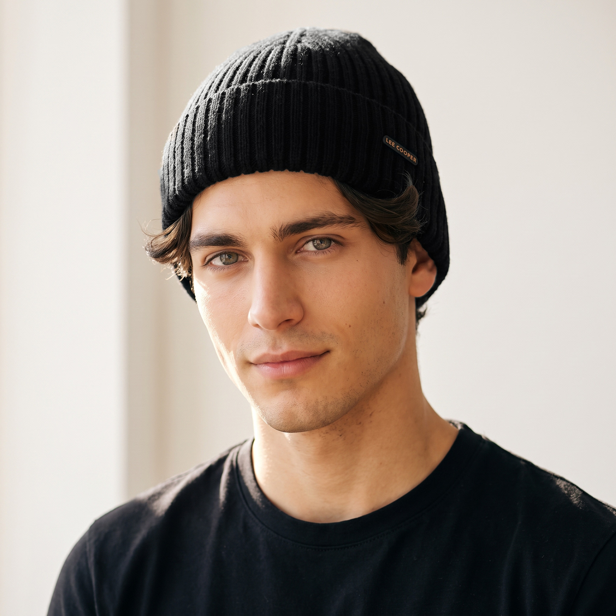 Set of 3 - Lee Cooper Men Beanie with Turn-Up Hem-men-caps-image-2