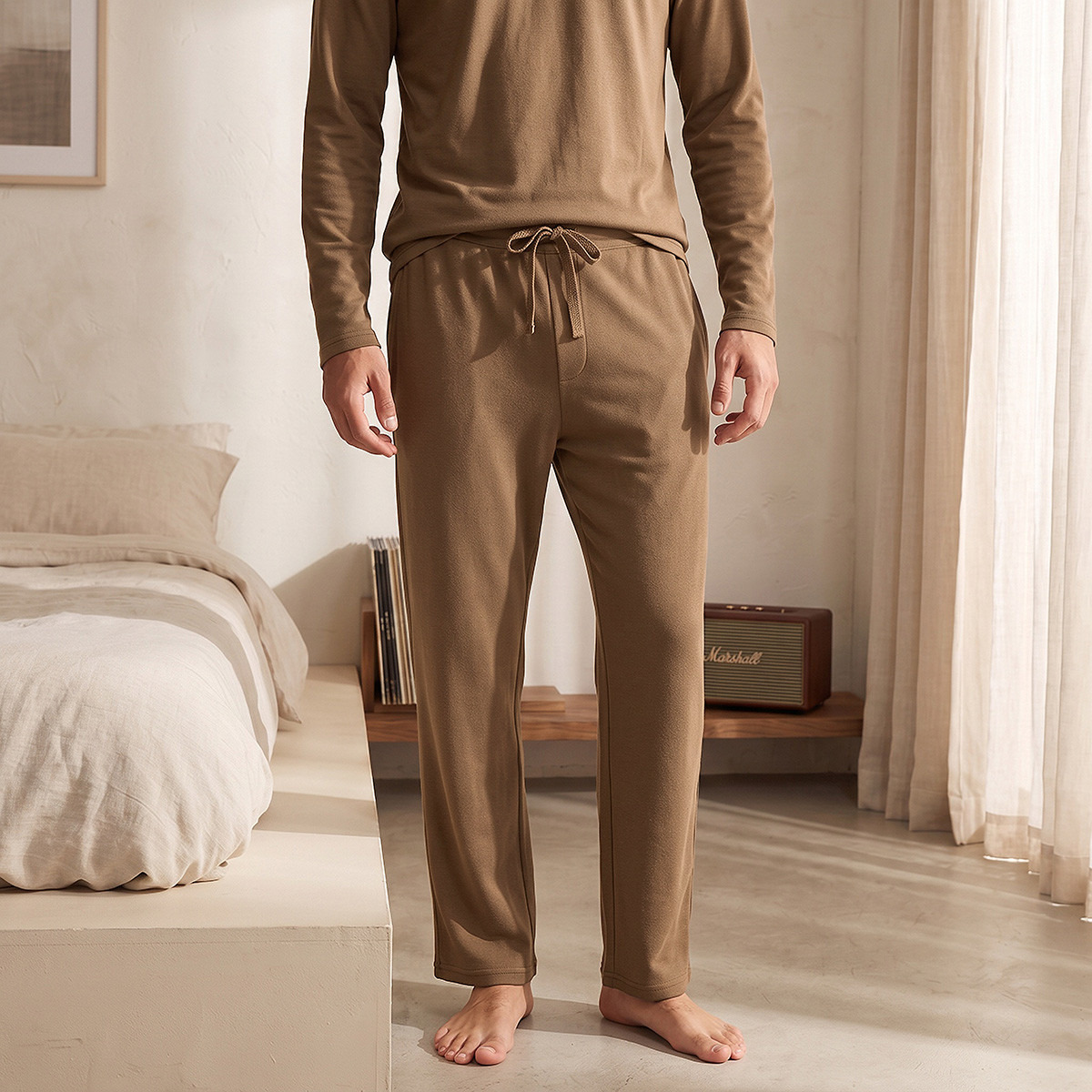 Textured T-shirt & Pyjama Set-men-clothing-nightwear-sets-image-3