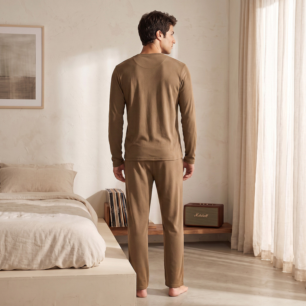 Textured T-shirt & Pyjama Set-men-clothing-nightwear-sets-image-4